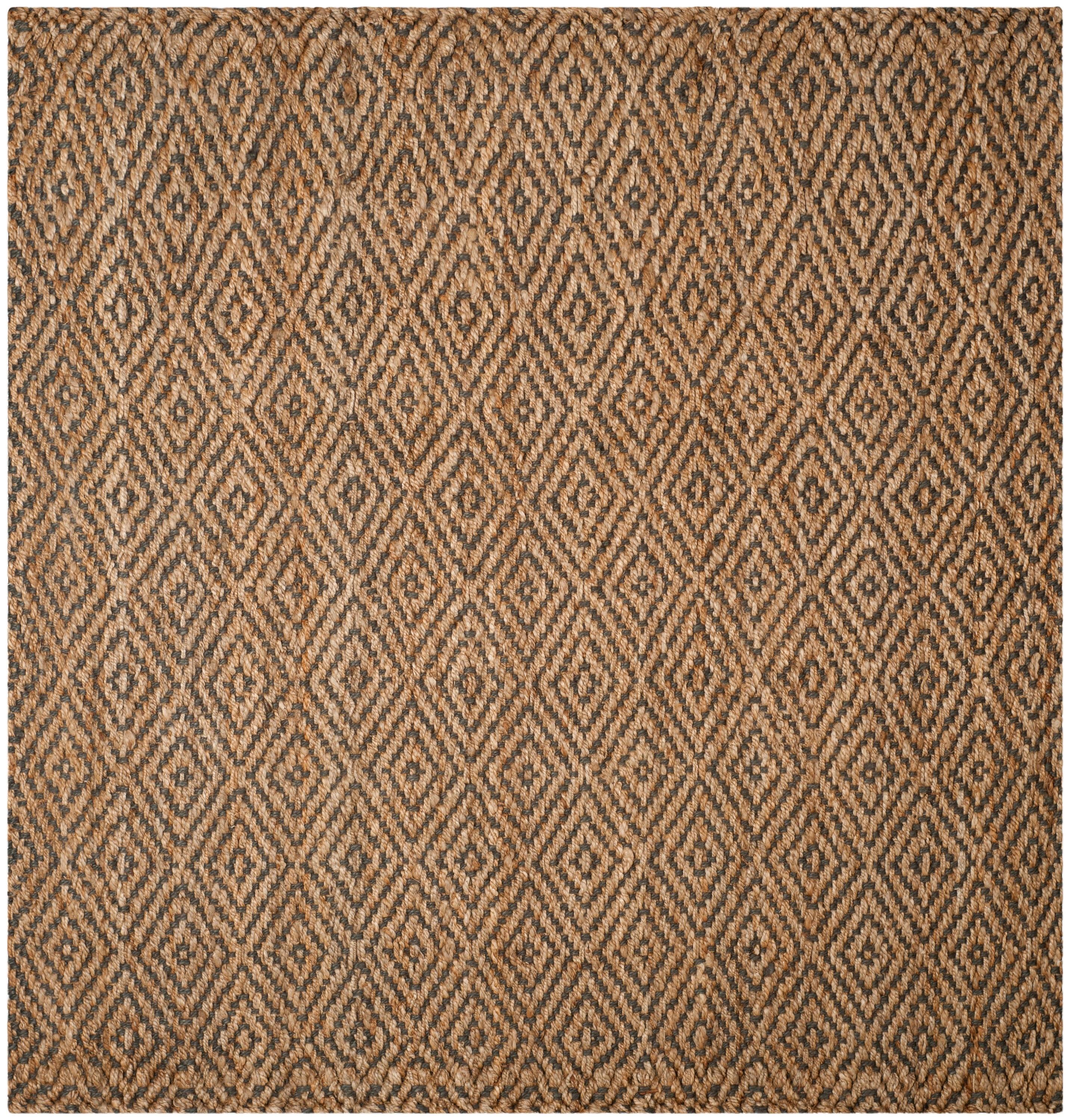 Natural Fiber NF181 Hand Woven Area Rug - Natural/Grey - 5'x5' - Safavieh.