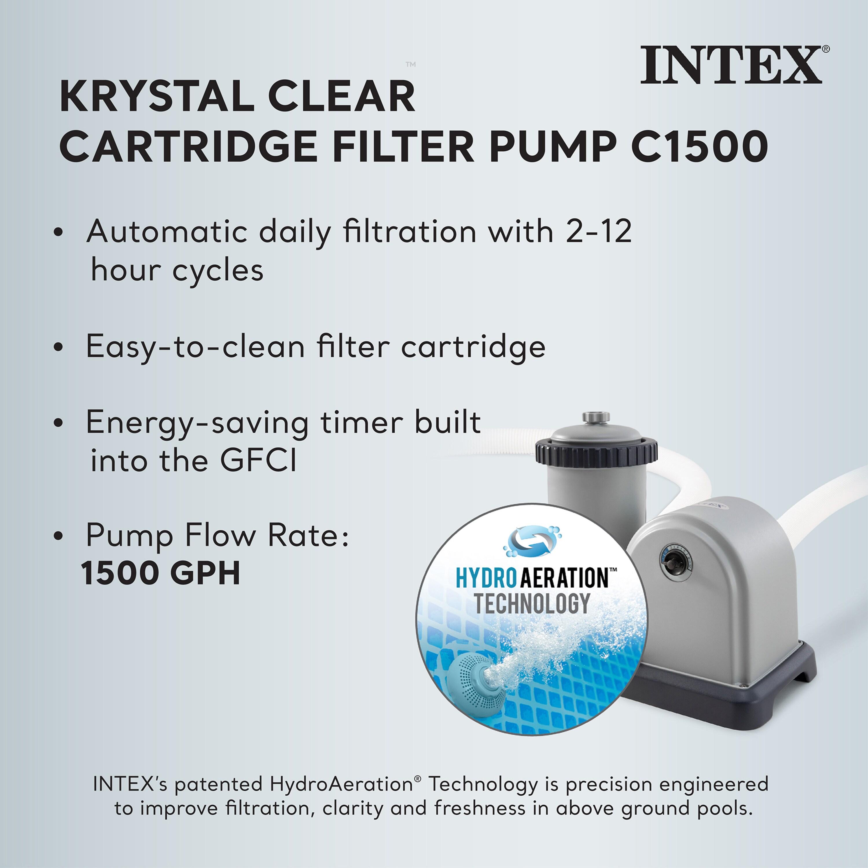 Intex Deluxe Automatic Surface Skimmer Bundled with Maintenance Kit w/ Vacuum & Pole, Swimming Pool Cleaning Tools for Above Ground and InGround Pools