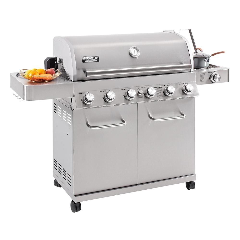 Monument Grill 77352 6-Burner Stainless Propane Gas Grillwith Rotisserie Kit