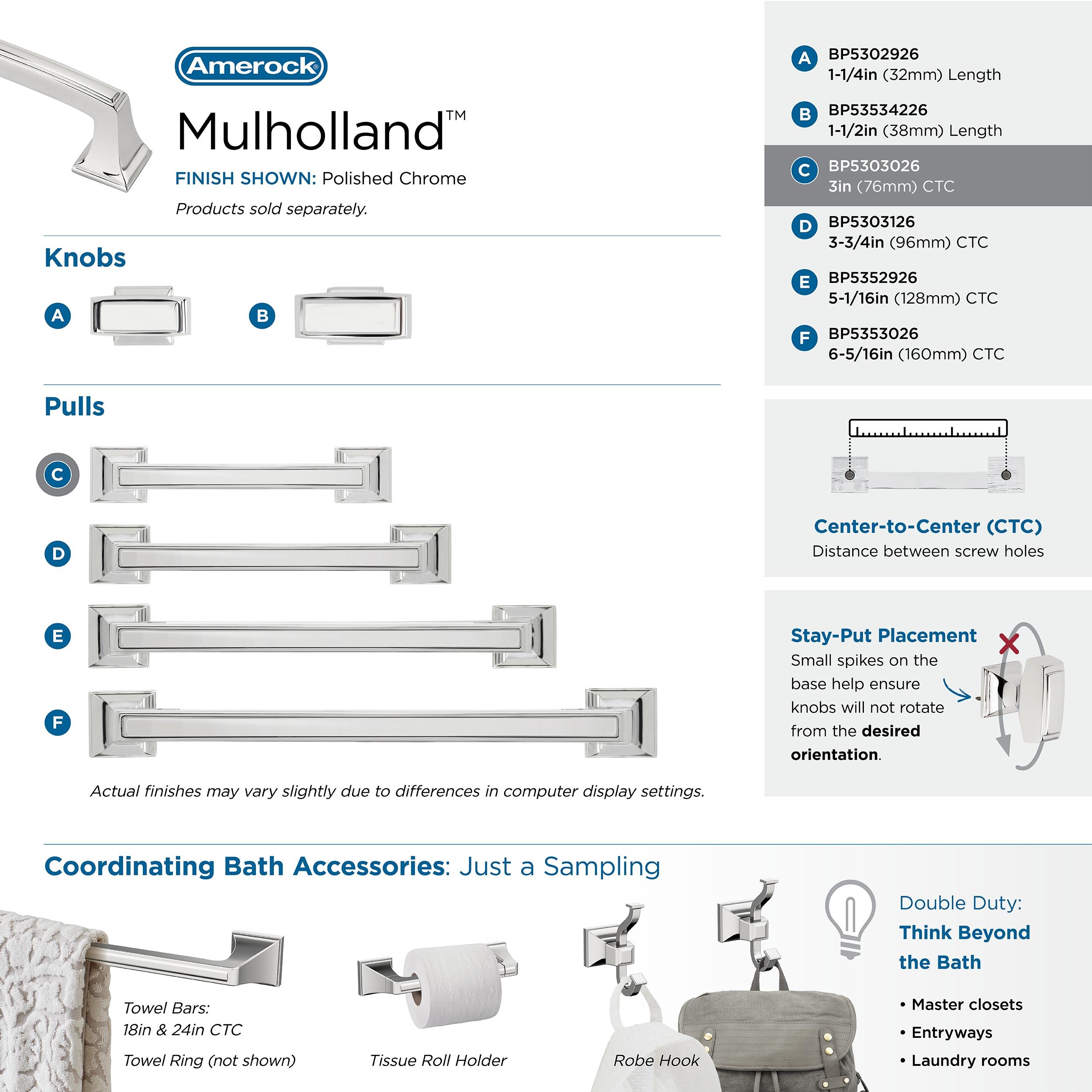 Mulholland 3" Center to Center Bar Pull