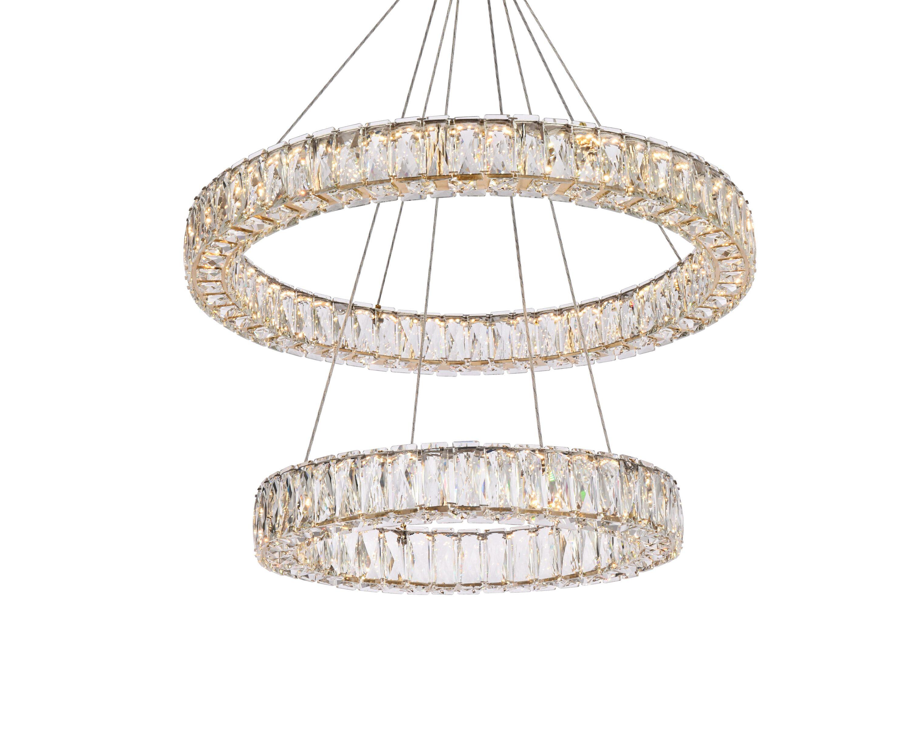 Elegant Lighting Monroe 2 - Light Chandelier in  Gold