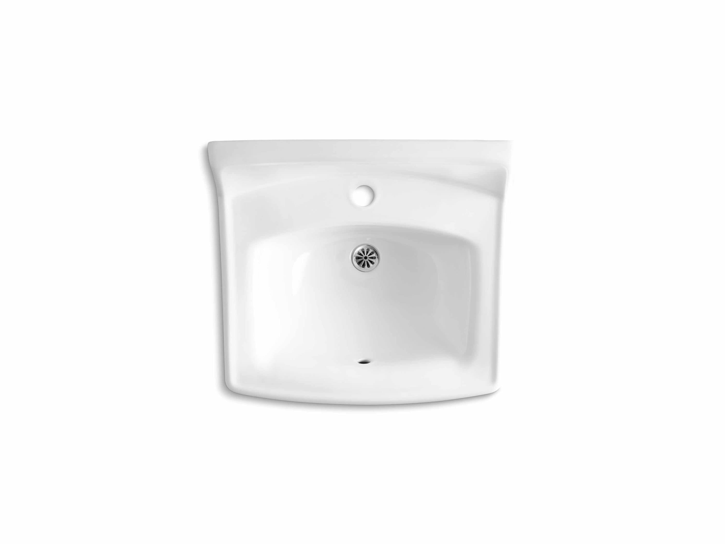 Greenwich Vitreous China Rectangular Wall Mount Bathroom Sink with Overflow