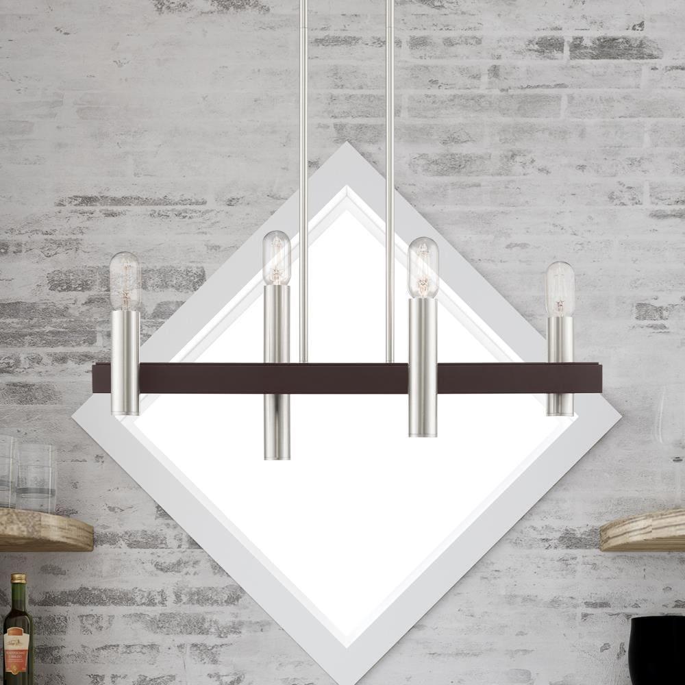 Livex Lighting Helsinki 4 - Light Chandelier in  Brushed Nickel