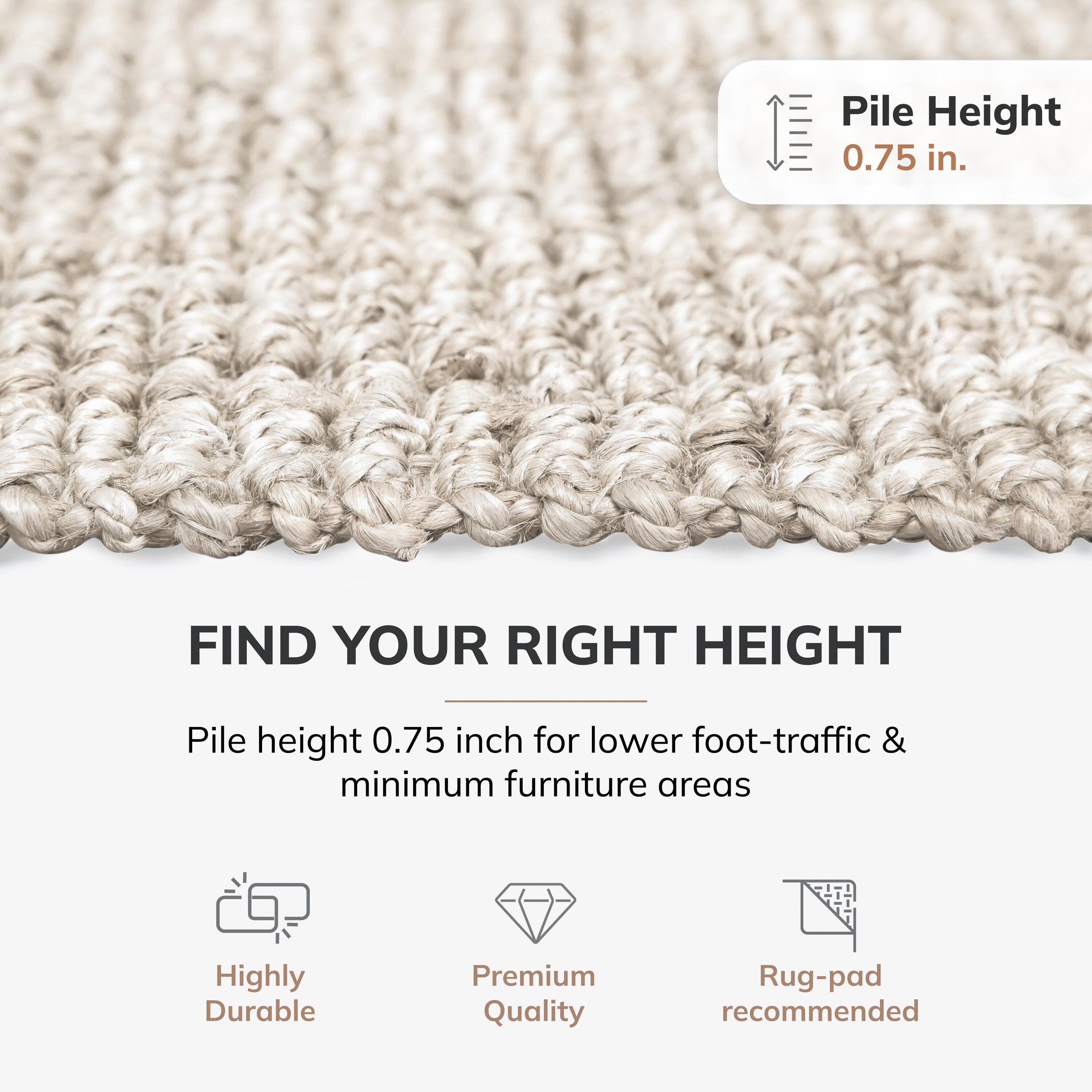 Anji Mountain 4'x6' Andes Handloom Woven Jute Area Rug Ivory