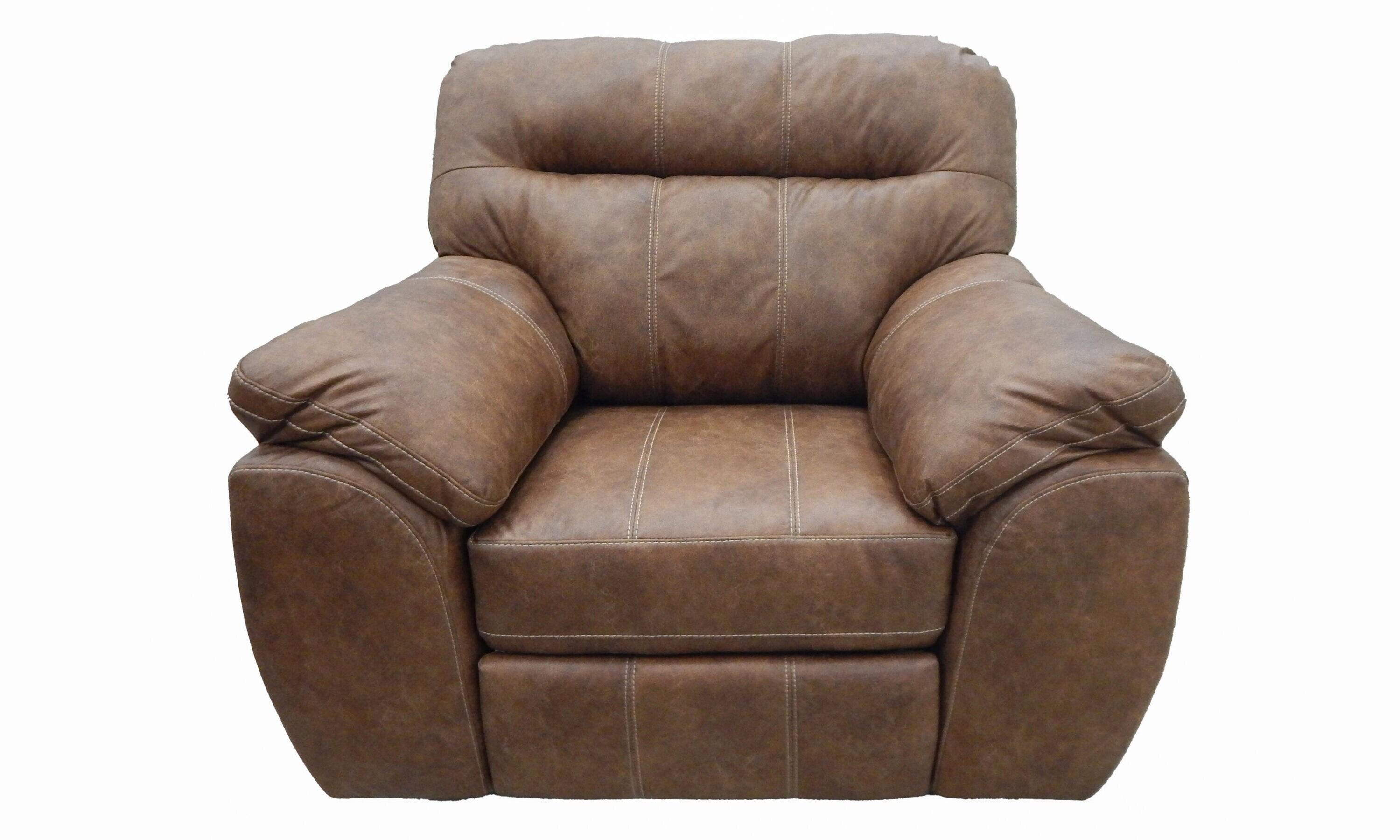 American Furniture Classics Model 8-03RR-A353V5 Rocker Recliner Chair in Brown Faux Leather