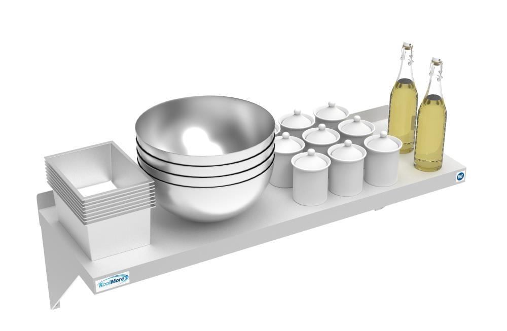KoolMore 12" x 60" 18-Gauge Stainless-Steel Heavy Duty Wall Shelf