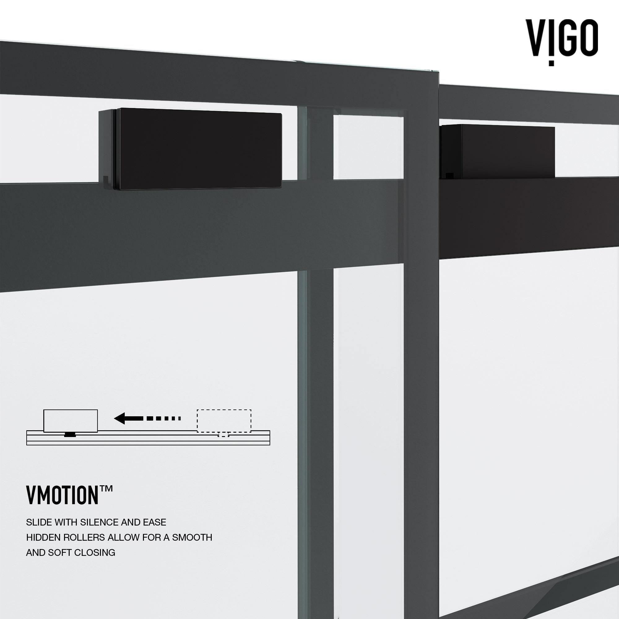 Houston 56-60" W x 76" H Double Sliding Frameless Shower Door with 3/8" Grid Clear Glass