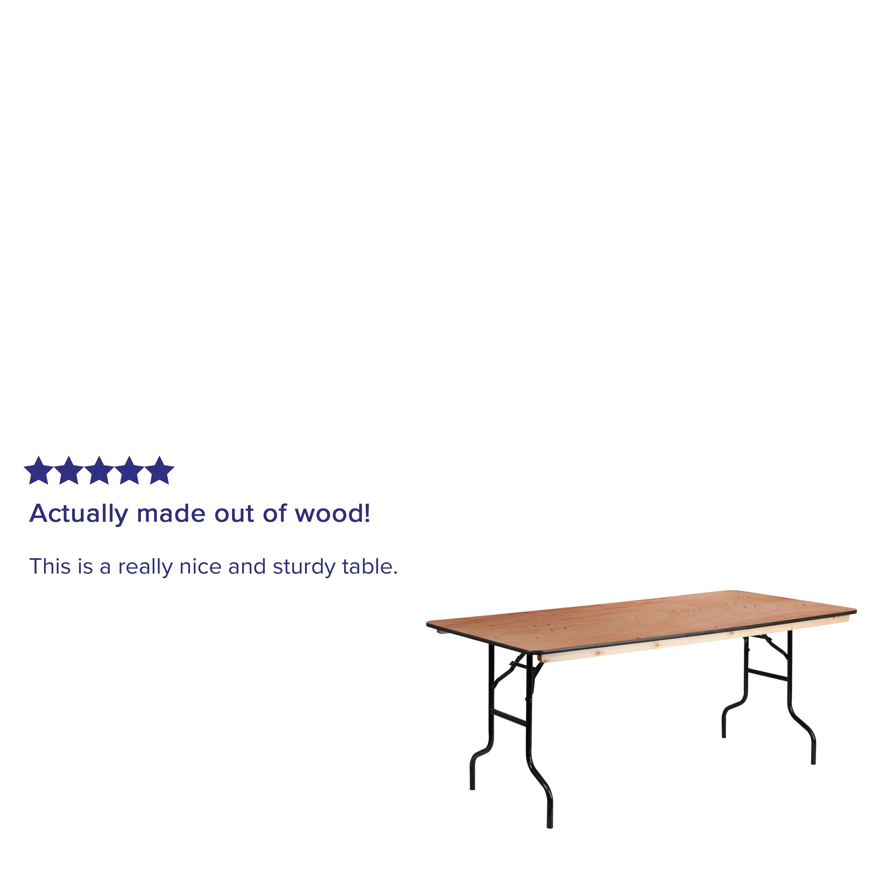Flash Furniture Marcott Rectangular Wood Folding Event Table by Flash Furniture