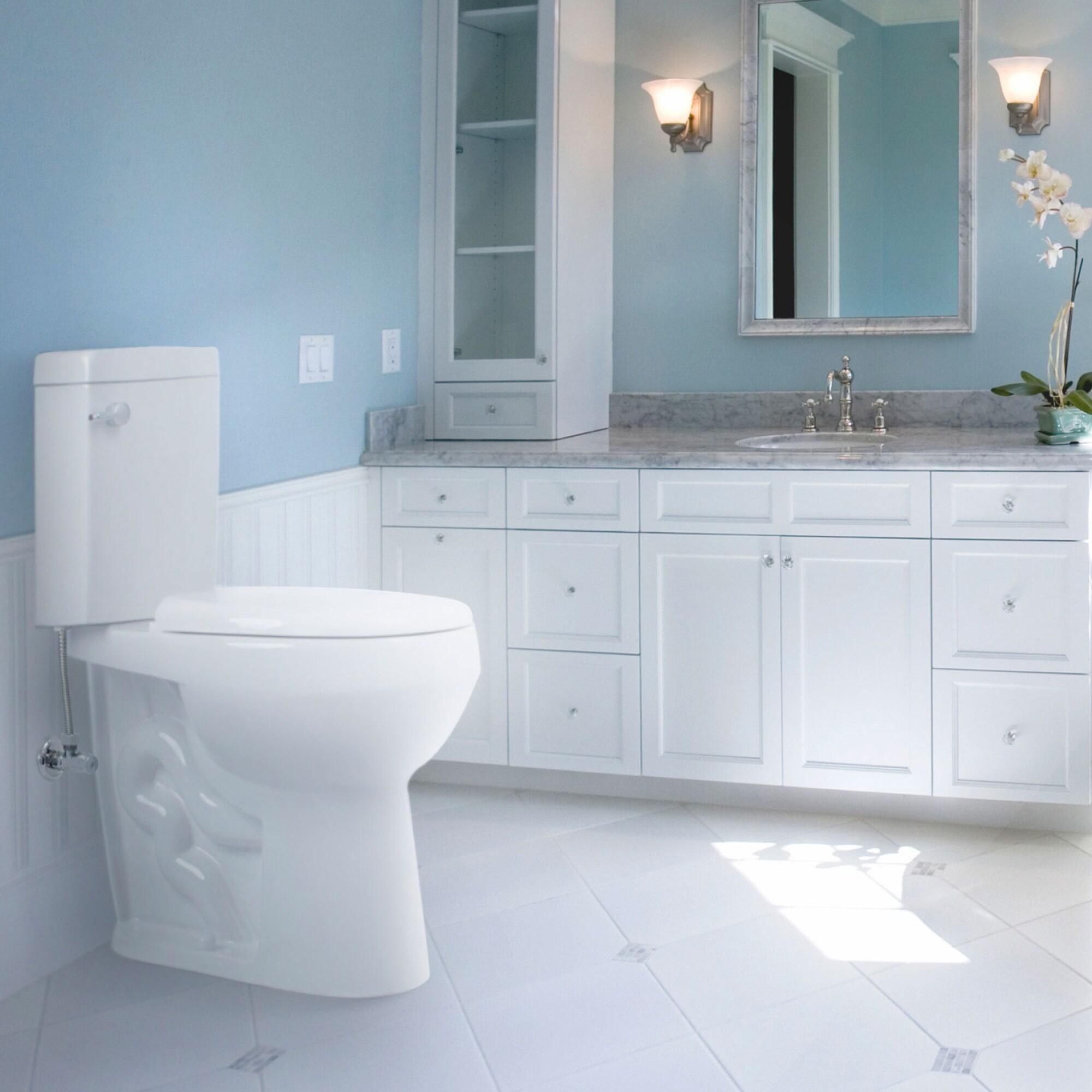 2-Piece 1.28/.09 GPF Dual Flush Elongated 20 in. Extra Tall Toilet in White, Seat Included