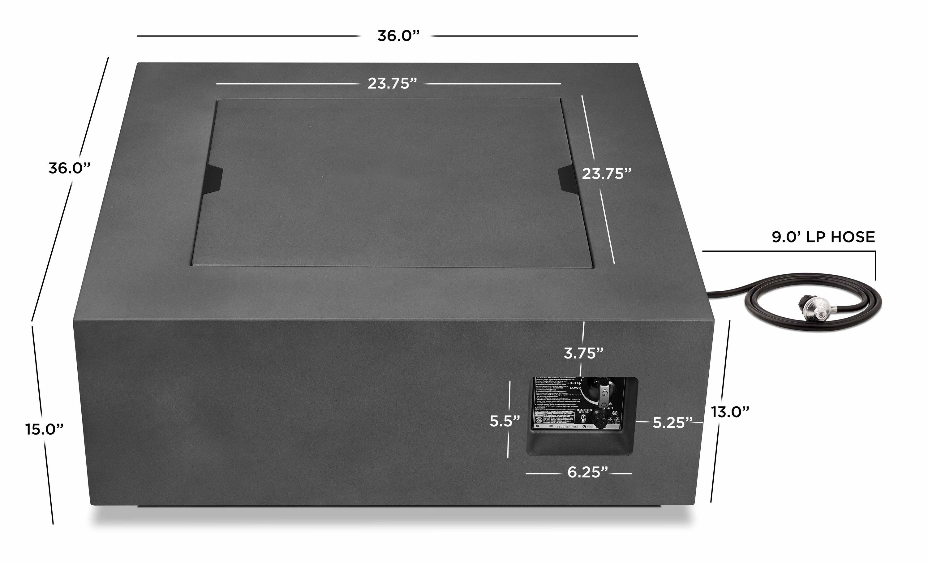 AEGEAN Propane / Natural Gas Outdoor Fire Pit Table