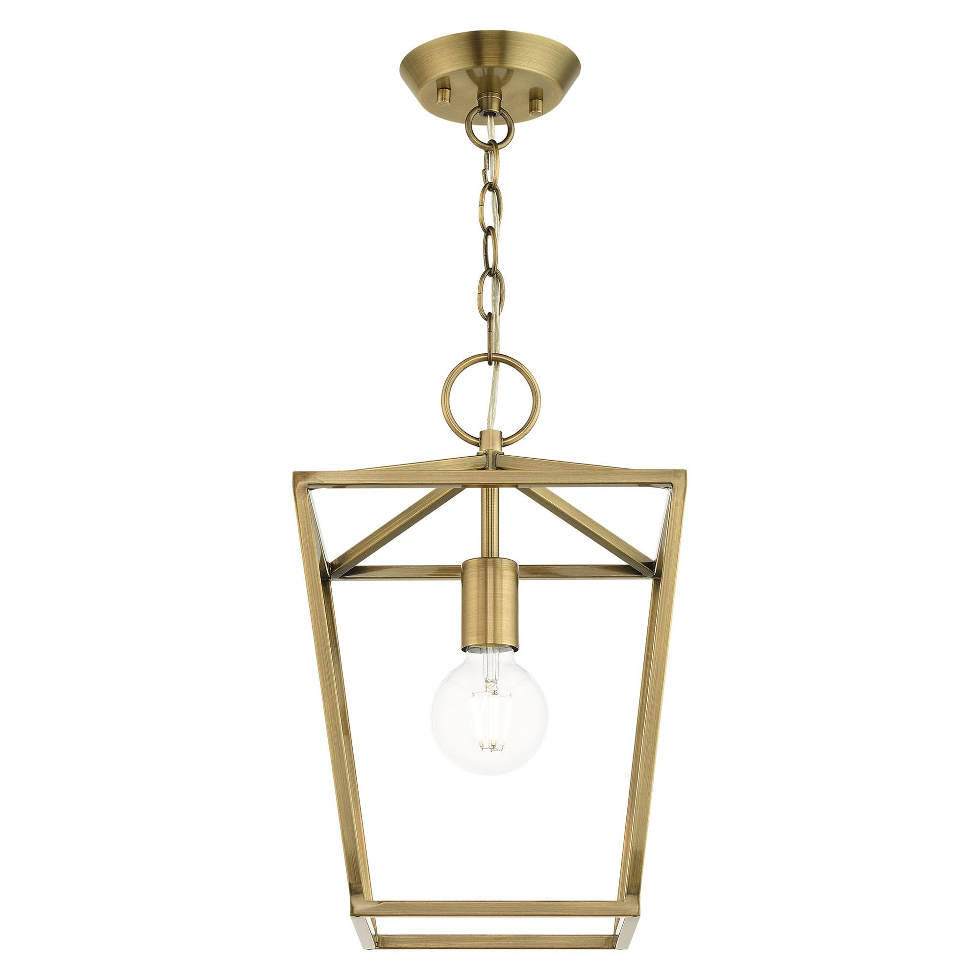 10 Sq. inch 1 Light Convertible Lantern Pendant Lighting Fixture