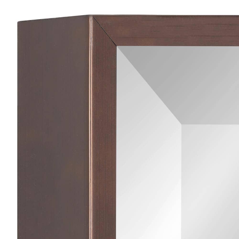 Kate & Laurel All Things Decor 18.7" x 24.7" Rhodes Rectangle Wall Mirror Bronze : Modern Beveled, No Assembly Required