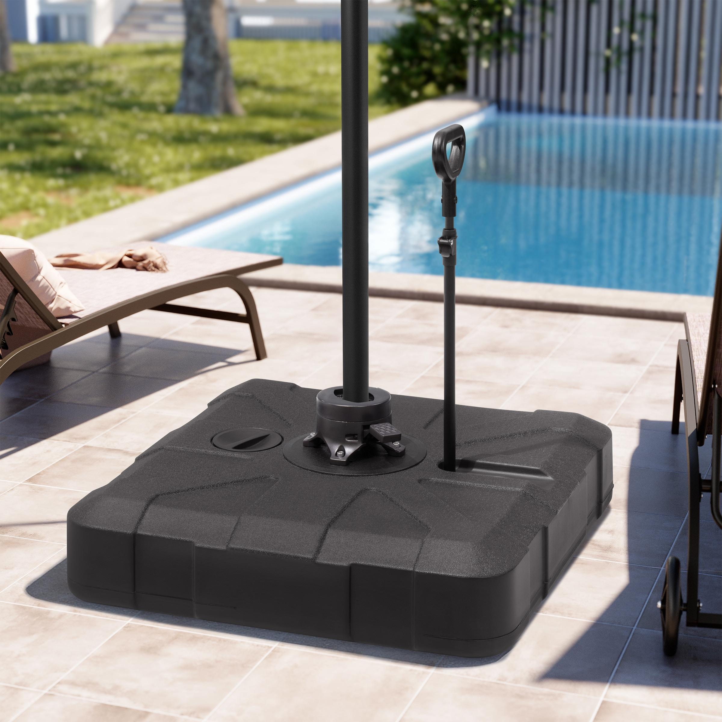 VredHom Plastic Free Standing Umbrella Base with Wheels