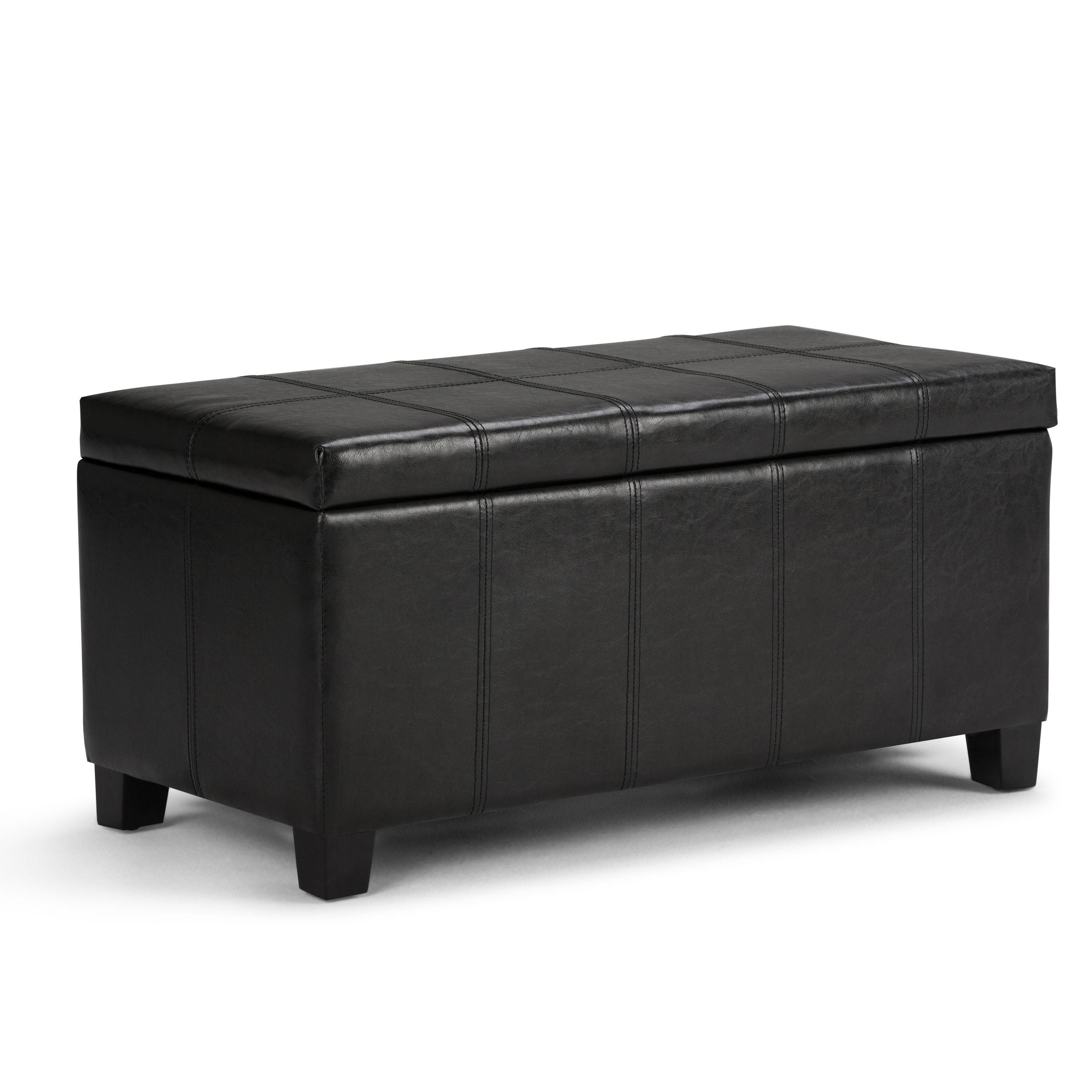 Dover Faux Leather Ottoman