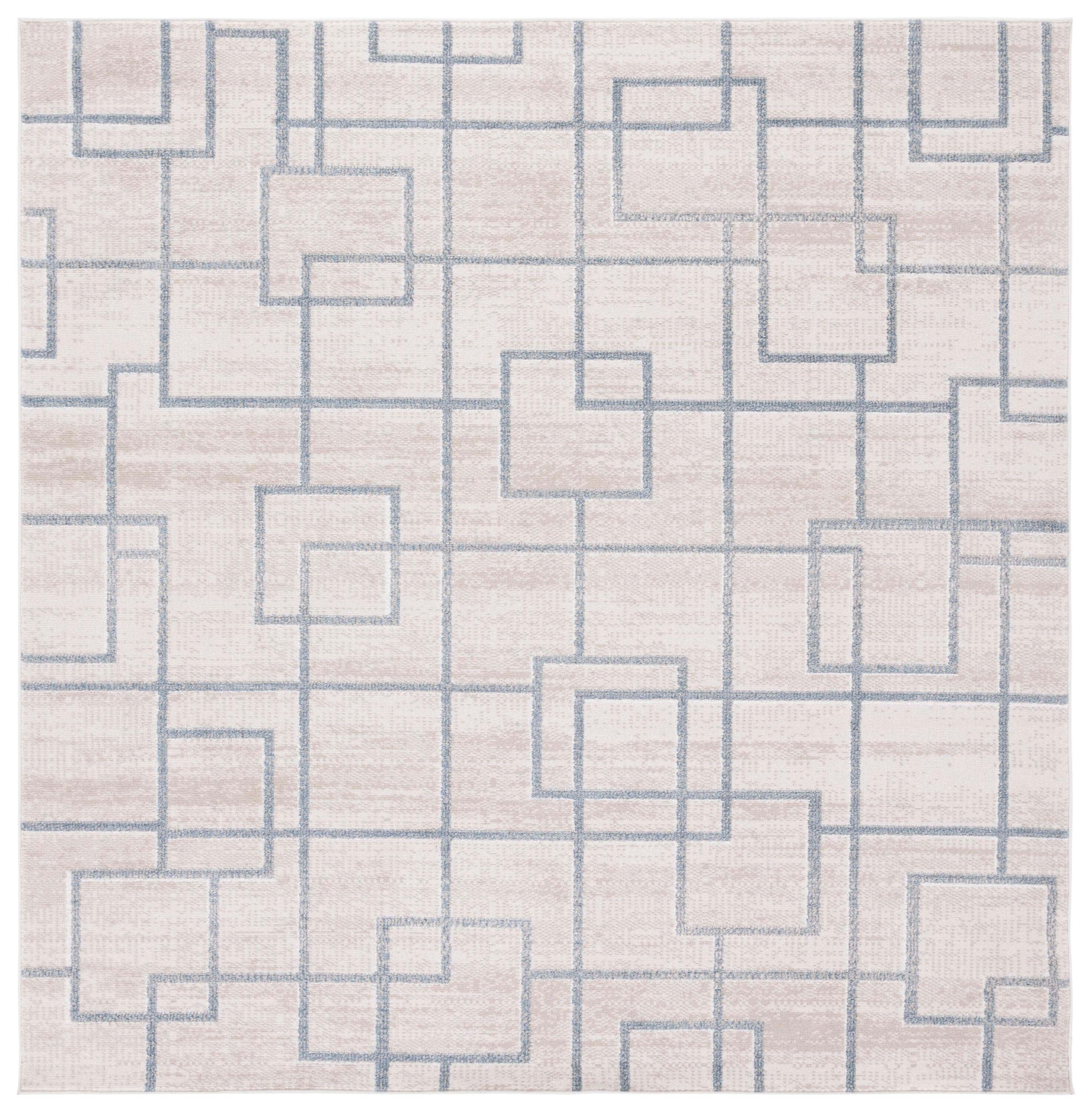 Blair Washable BLR238 Power Loomed Machine Washable Area Rug - Beige/Grey - 6'7"x6'7" - Safavieh.