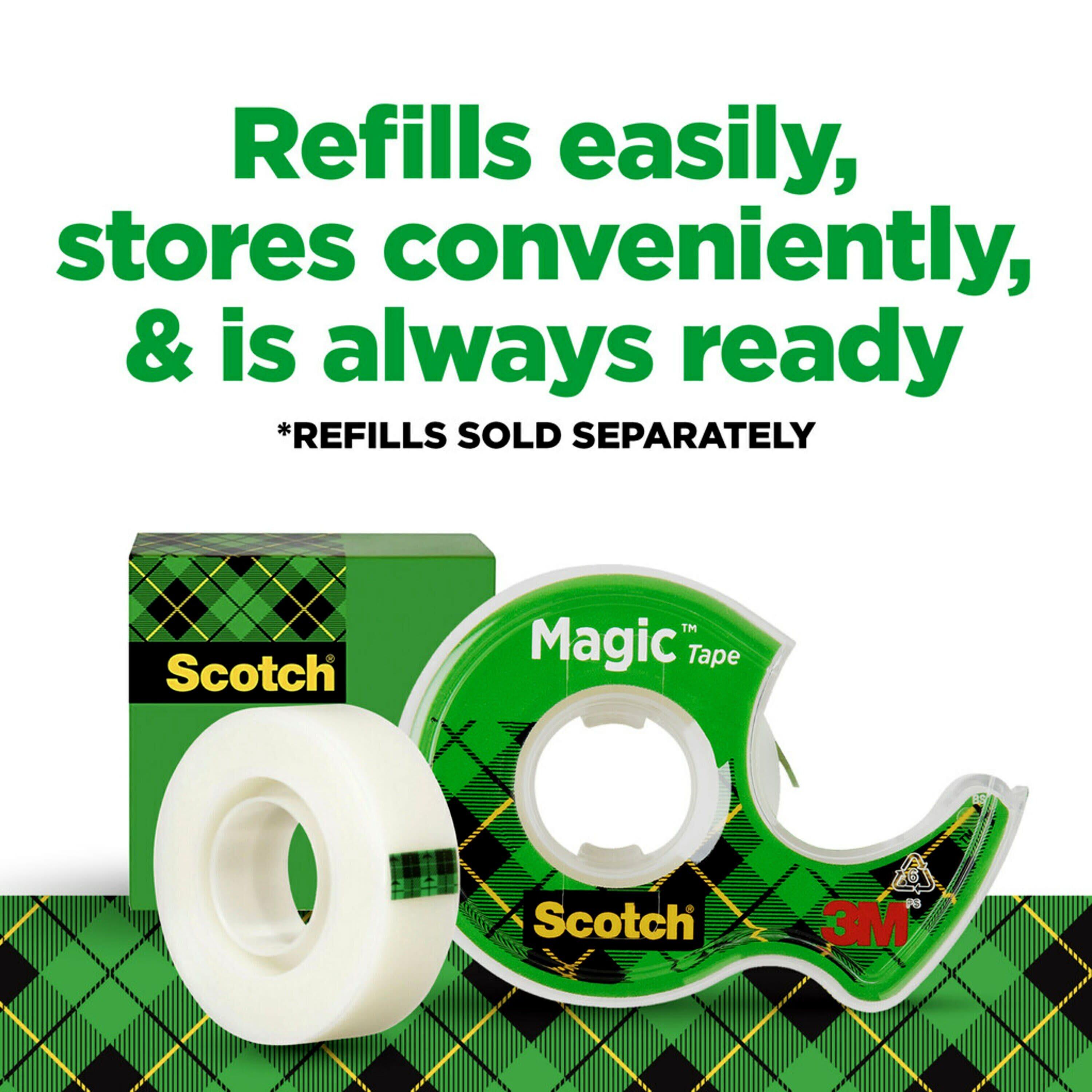 Scotch Magic Tape, 3/4 in. x 300 in., 4 Dispensers/Pack