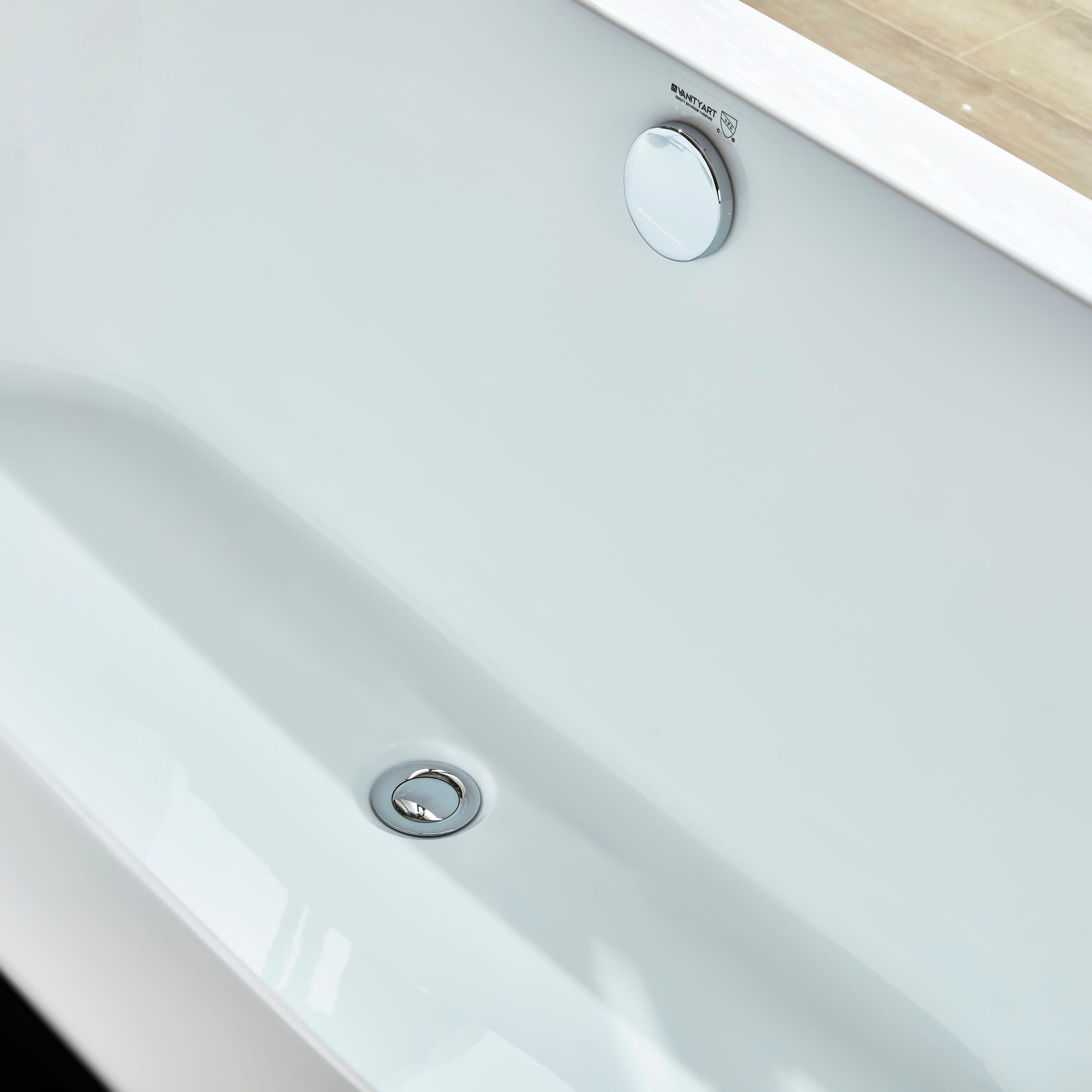 68 " x 31 " Freestanding Soaking Acrylic Bathtub