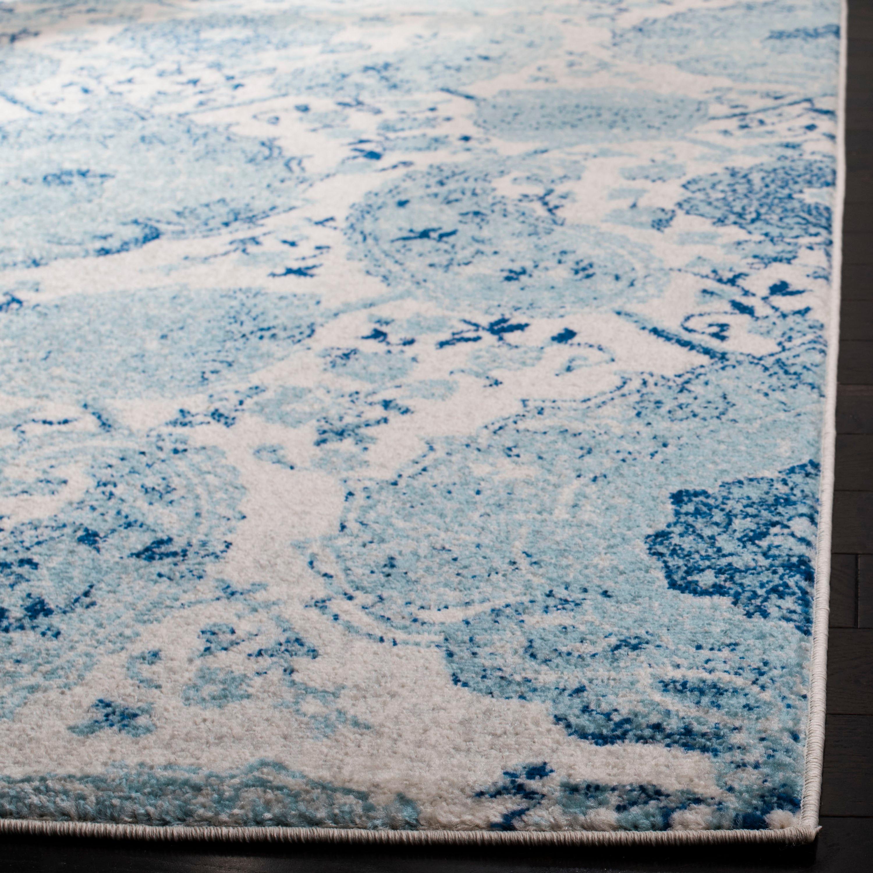 Madison MAD600 Power Loomed Indoor Area Rug - Cream/Turquoise - 4'x6' - Safavieh