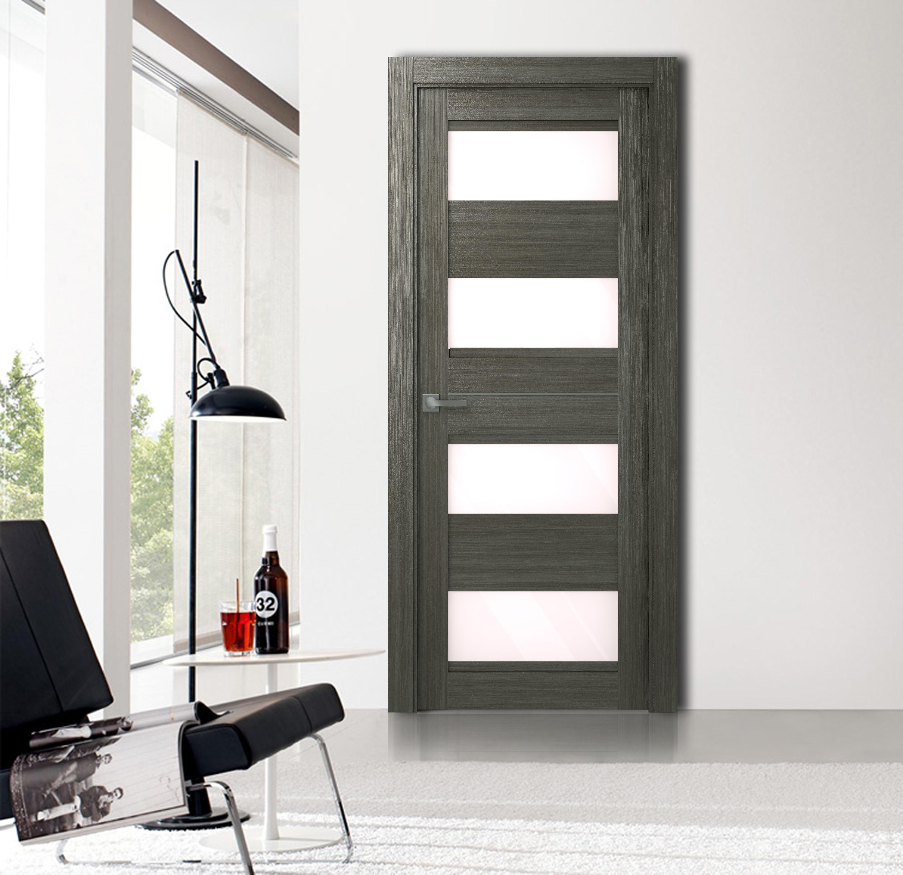 Belldinni Della Solid + Manufactured Wood Paneled Matte Slab Door