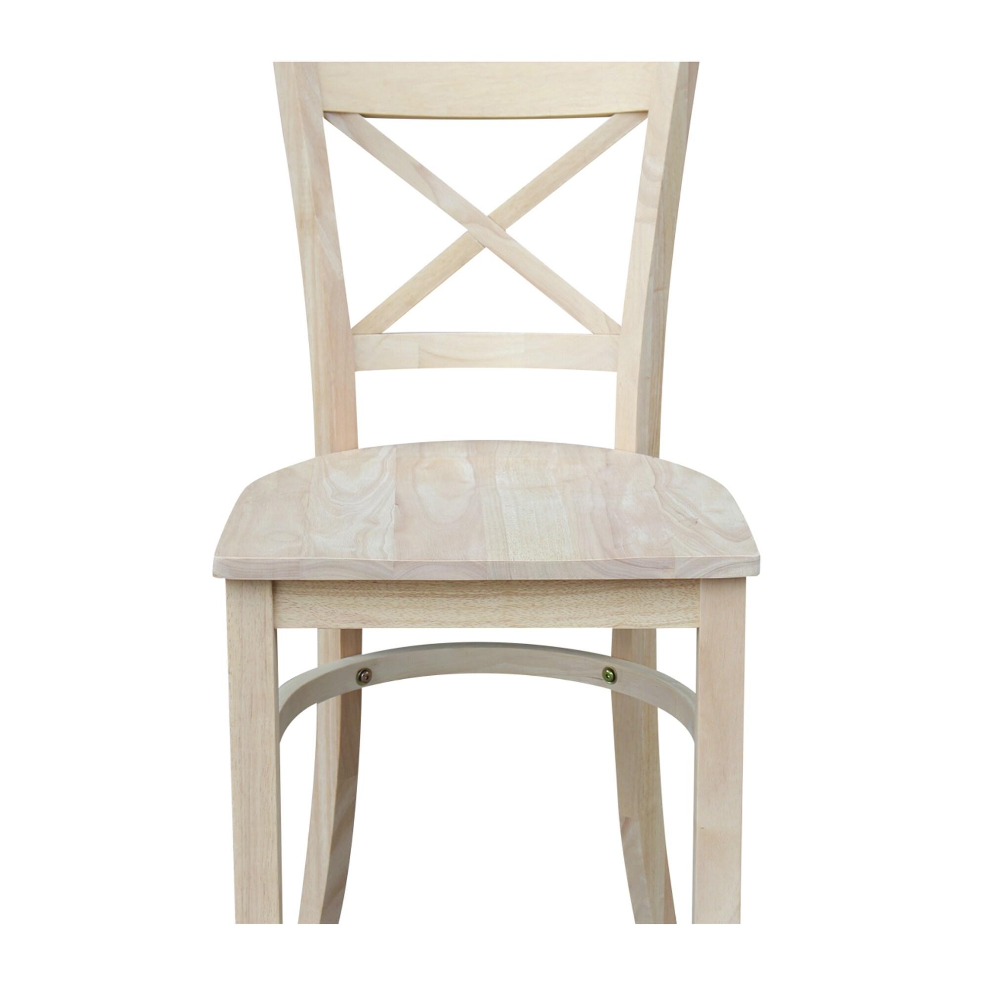 24&#34; Charlotte Counter Height Barstool Unfinished - International Concepts