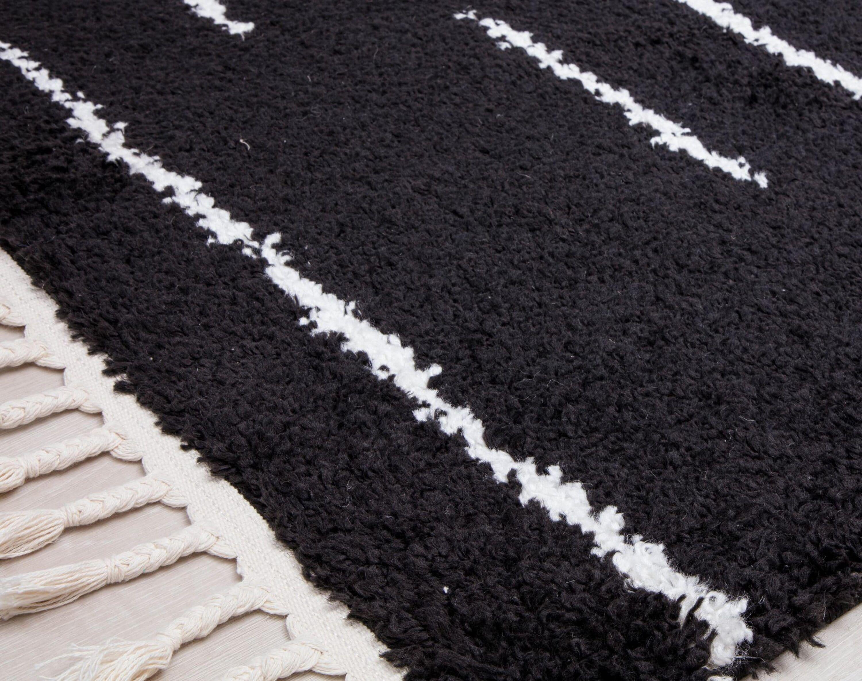 George Oliver Colletti Bennett Abstract Introspective Black Area Rug