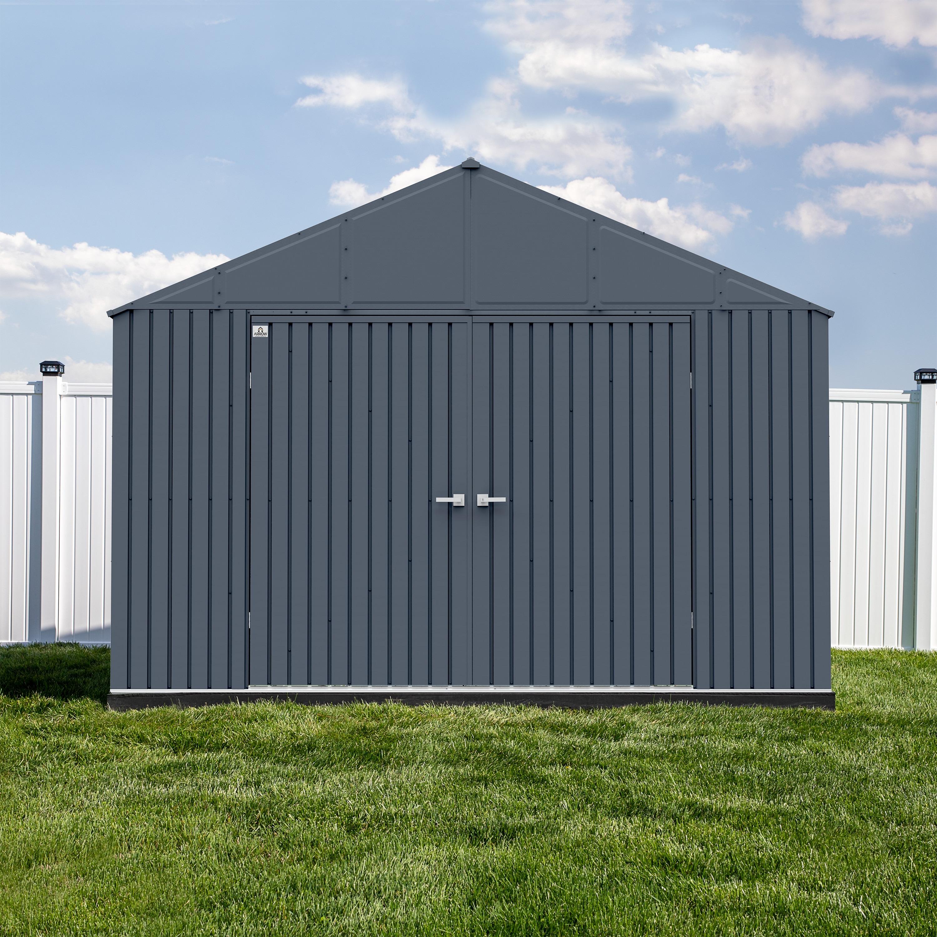Arrow Elite 12 ft. W x 12 ft. D Galvalume Steel Storage Shed