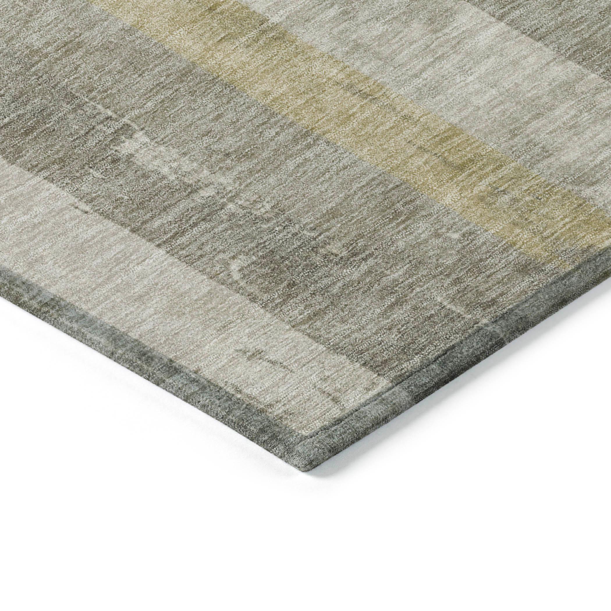 Machine Washable Indoor/Outdoor Cinead ACN1689 Taupe Rug