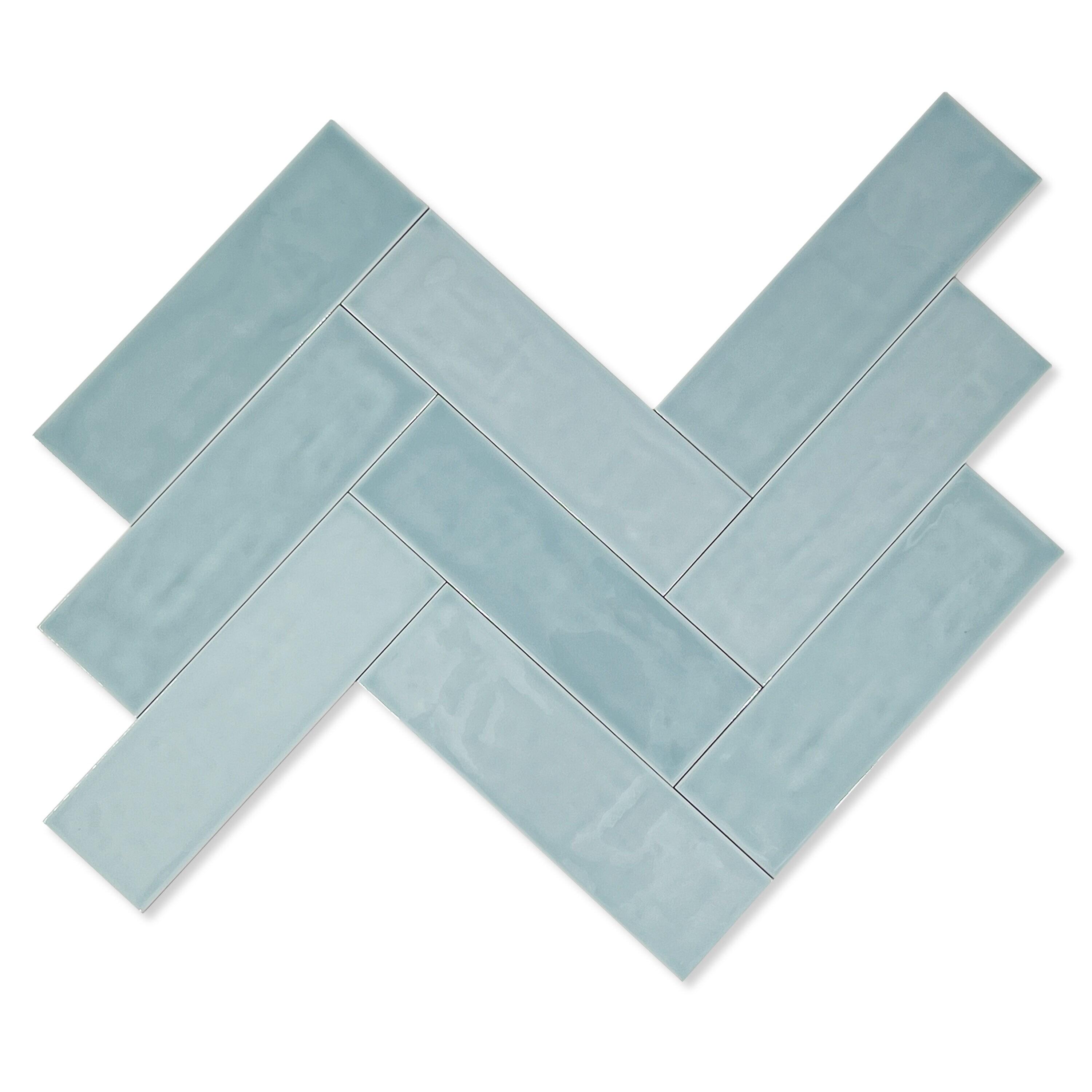 Cruz Bay Studio Bedouin 3.5" x 12" Green Gloss Ceramic Subway Tile