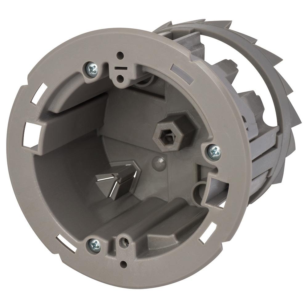 Madison Electric Products Smart Box Shark Tooth 1-Gang Gray Polycarbonate Interior Old Work Standard Round Ceiling/Wall Electrical Box