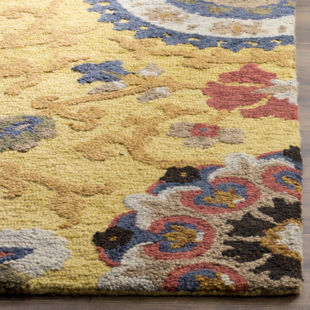 Blossom BLM401 Hand Tufted Area Rug - Gold/Multi - 6'x9' - Safavieh.