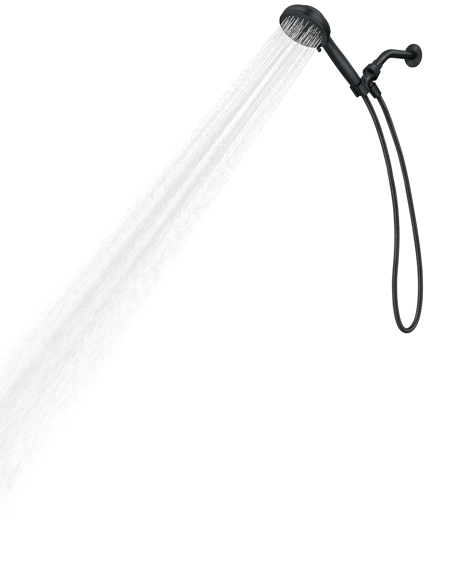 Moen Hydro Energetix 7-Spray Wall Mount Handheld Shower Head, Matte Black