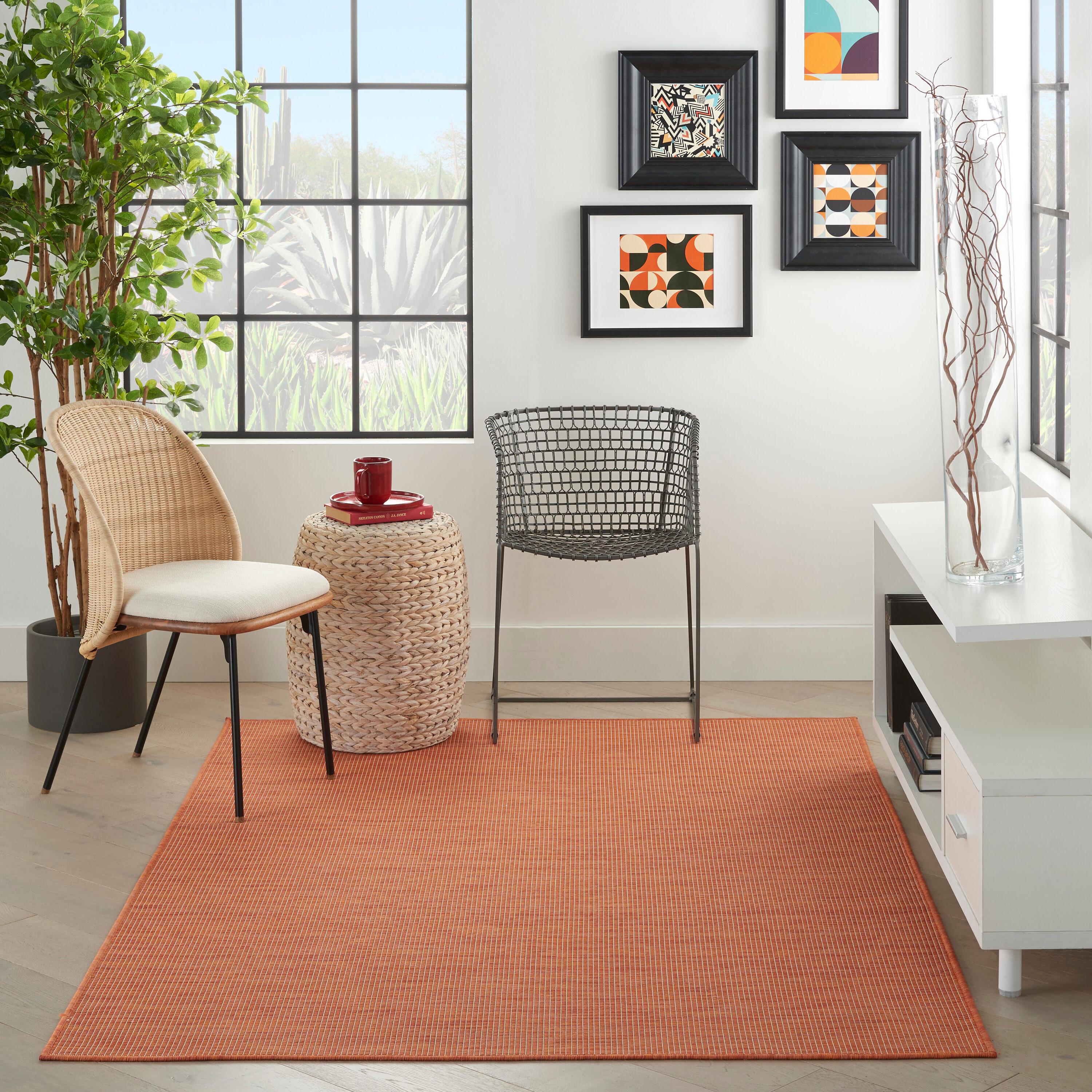 Nourison Positano POS01 Indoor/outdoor Area Rug - Terracotta 4' x 6'