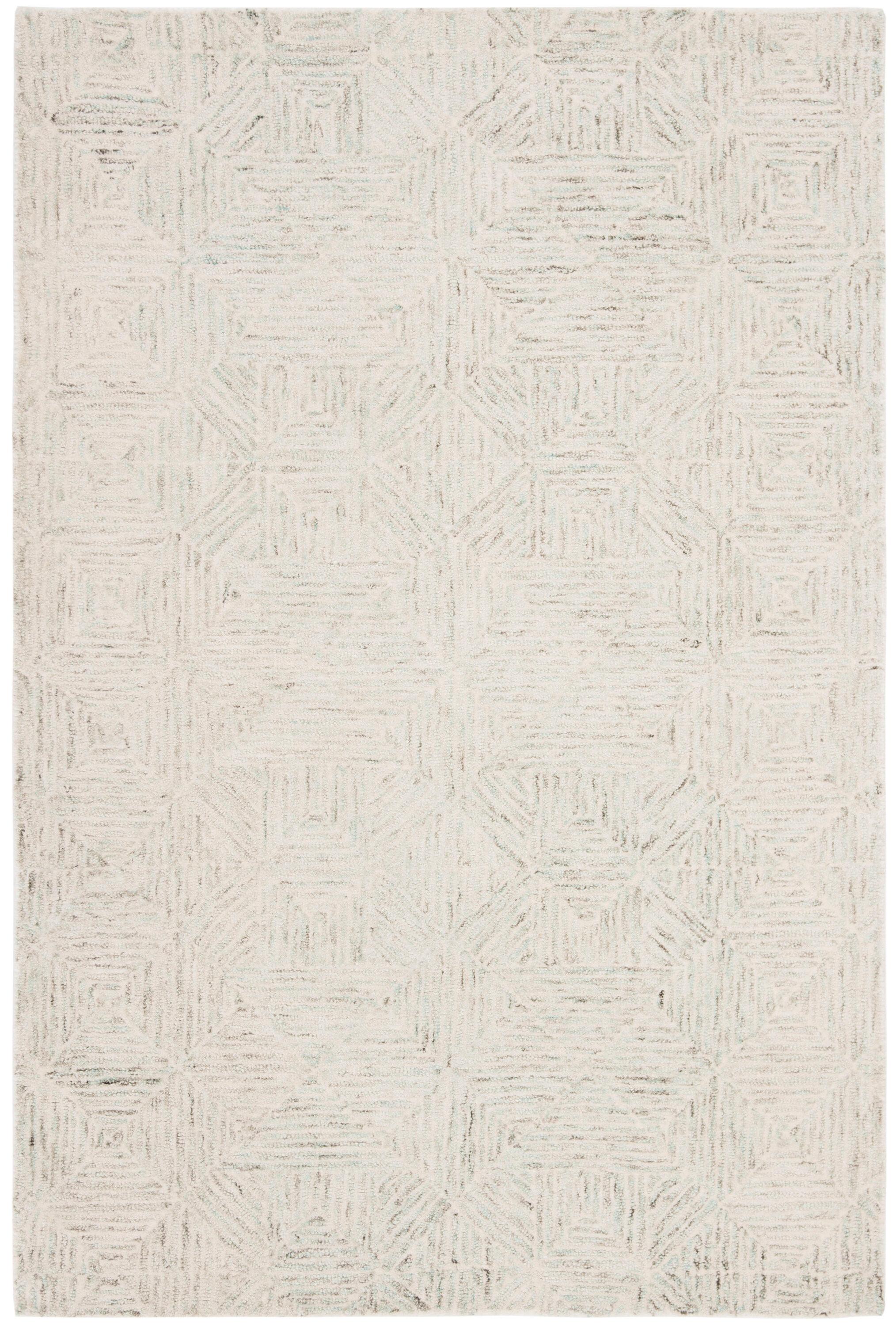 Abstract ABT763 Handmade Indoor Accent Rug - Ivory/Light Blue - 3'x5' - Safavieh