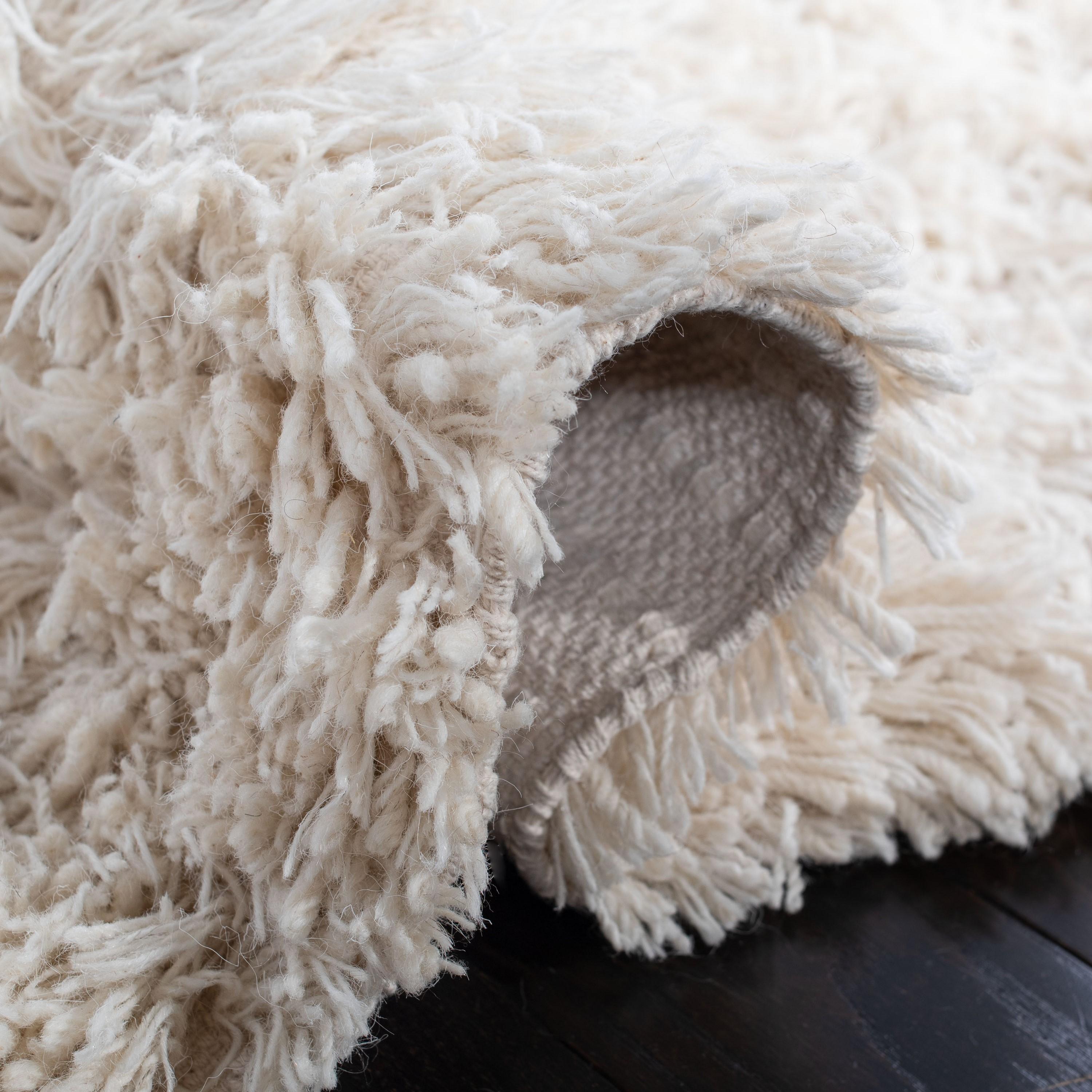 Shag SG731 Hand Woven Runner Rug - Ivory - 2'3"x6' - Safavieh.