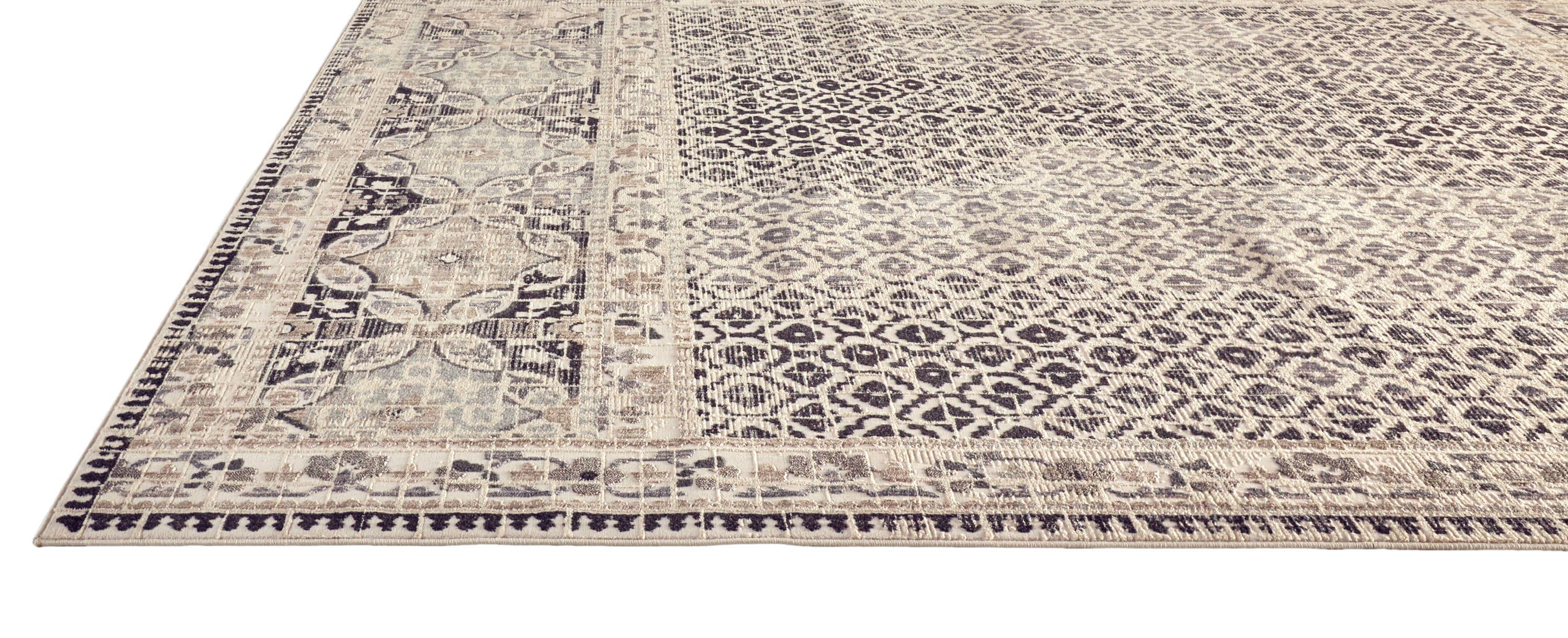 Kano Transitional Distressed Ivory/Taupe/Gray Area Rug
