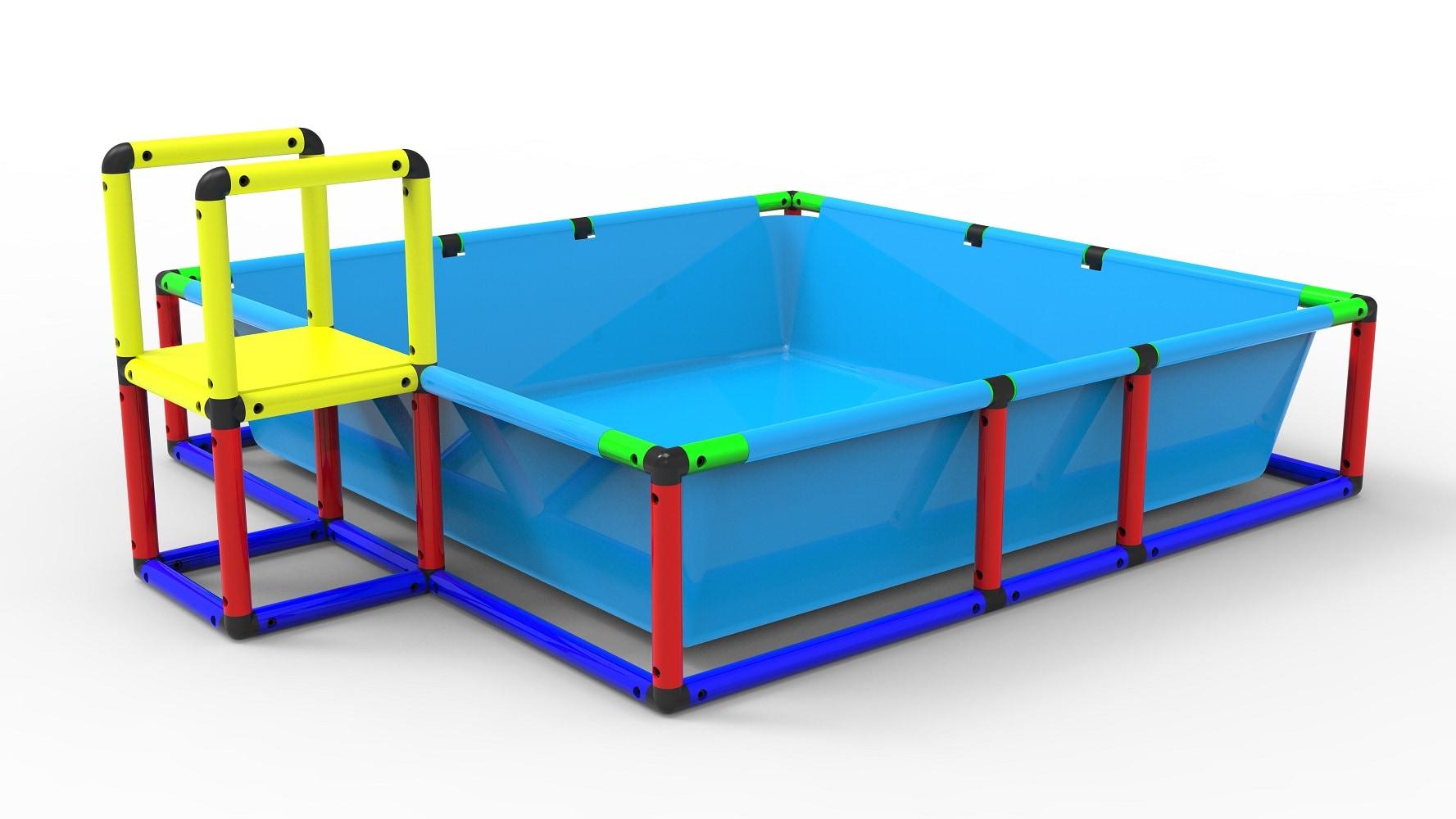 Funphix Buildable Swimming Pool/Outdoor Building Toy Pool, Ball Pit, Sandpit /Connects with Other Funphix Sets