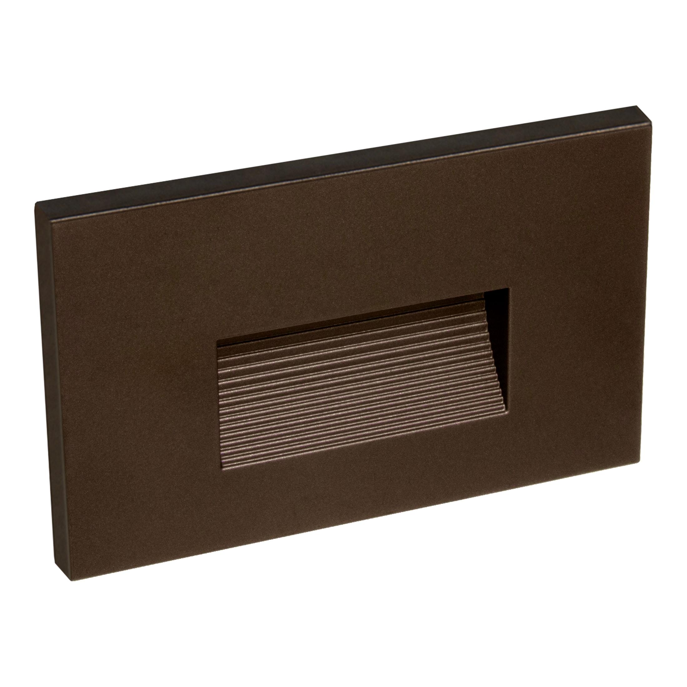 Maxxima Horizontal LED Step Light, Indoor/Outdoor Stair Light, 3 CCT Color Selectable 3000K, 4000K, 5000K, 50 Lumens, Oil Rubbed Bronze, 2-Pack