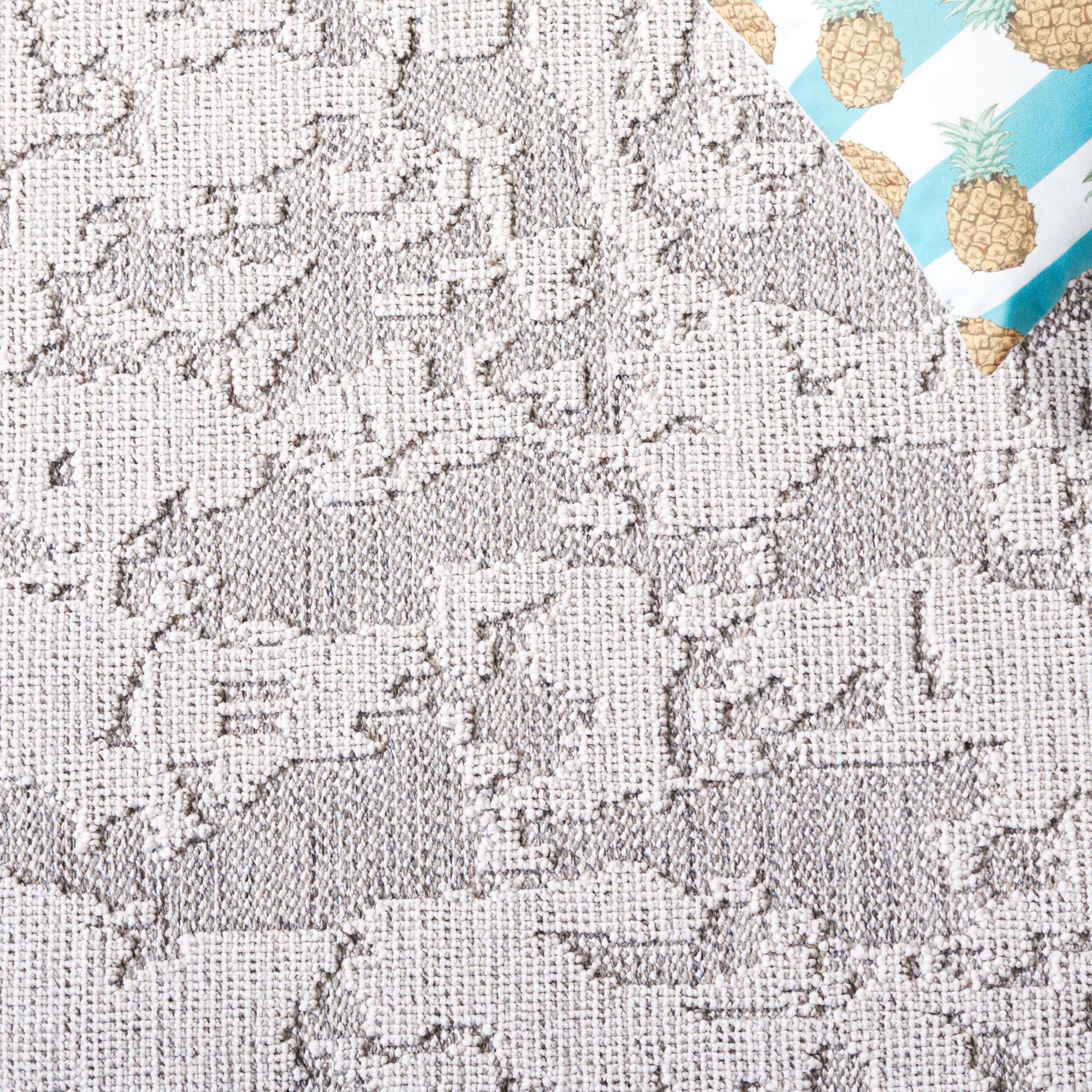 Global GLB224 Power Loomed Indoor/Outdoor Area Rug - Gray/Light Gray - 8'9"x11'9" - Safavieh.