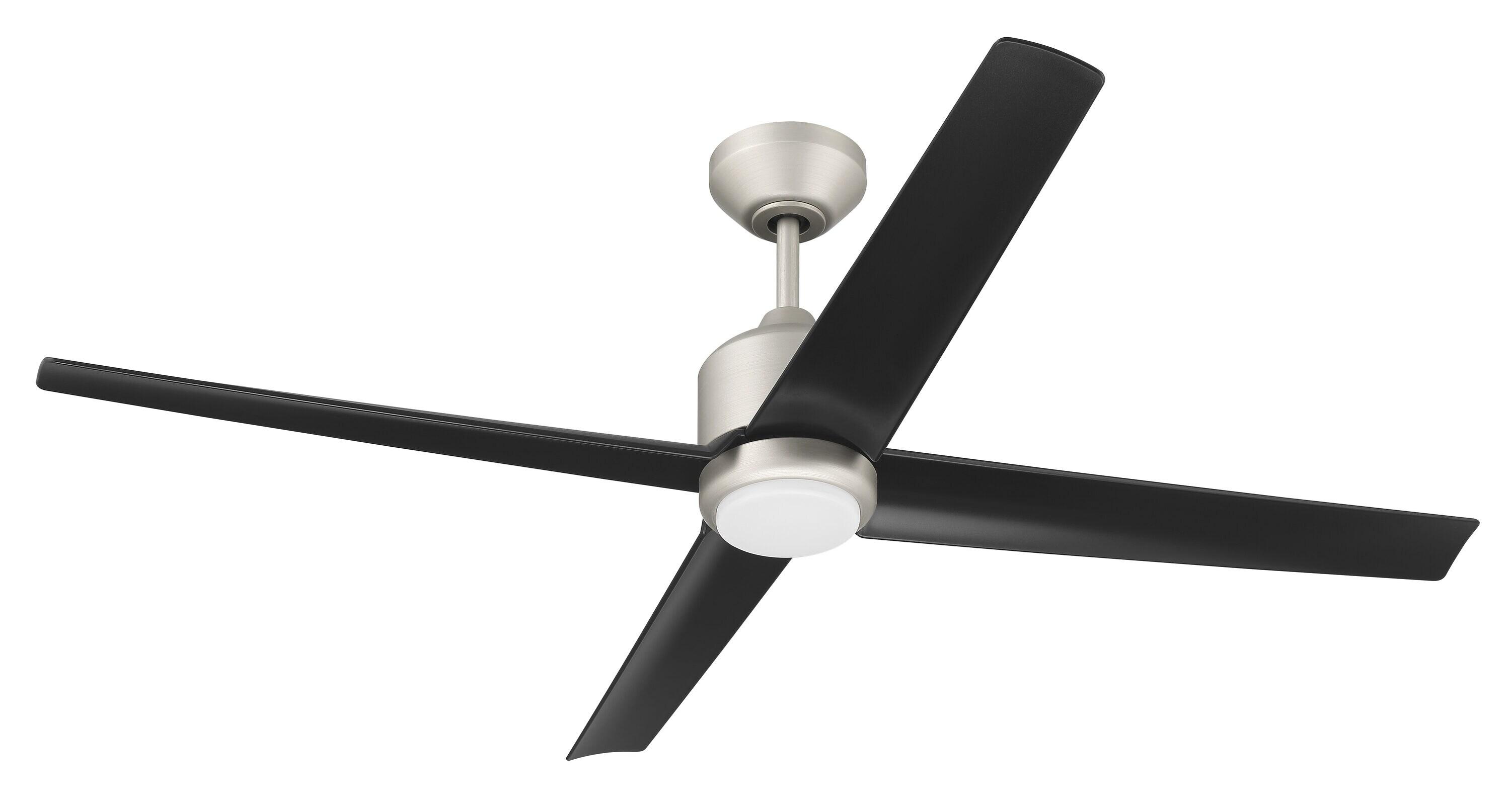 Craftmade Quell 52" Damp-Rated Ceiling Fan with LED Lights & Remote