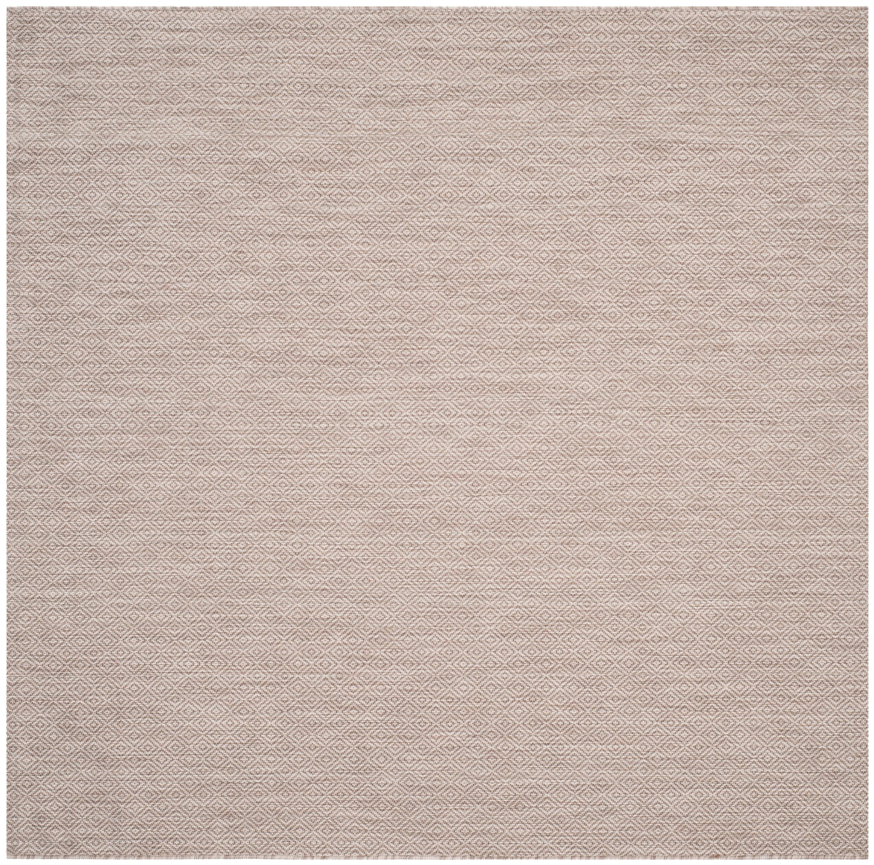 Courtyard CY8520 Power Loomed Indoor and Outdoor Area Rug - Beige/Beige - 5'3"x5'3" - Safavieh