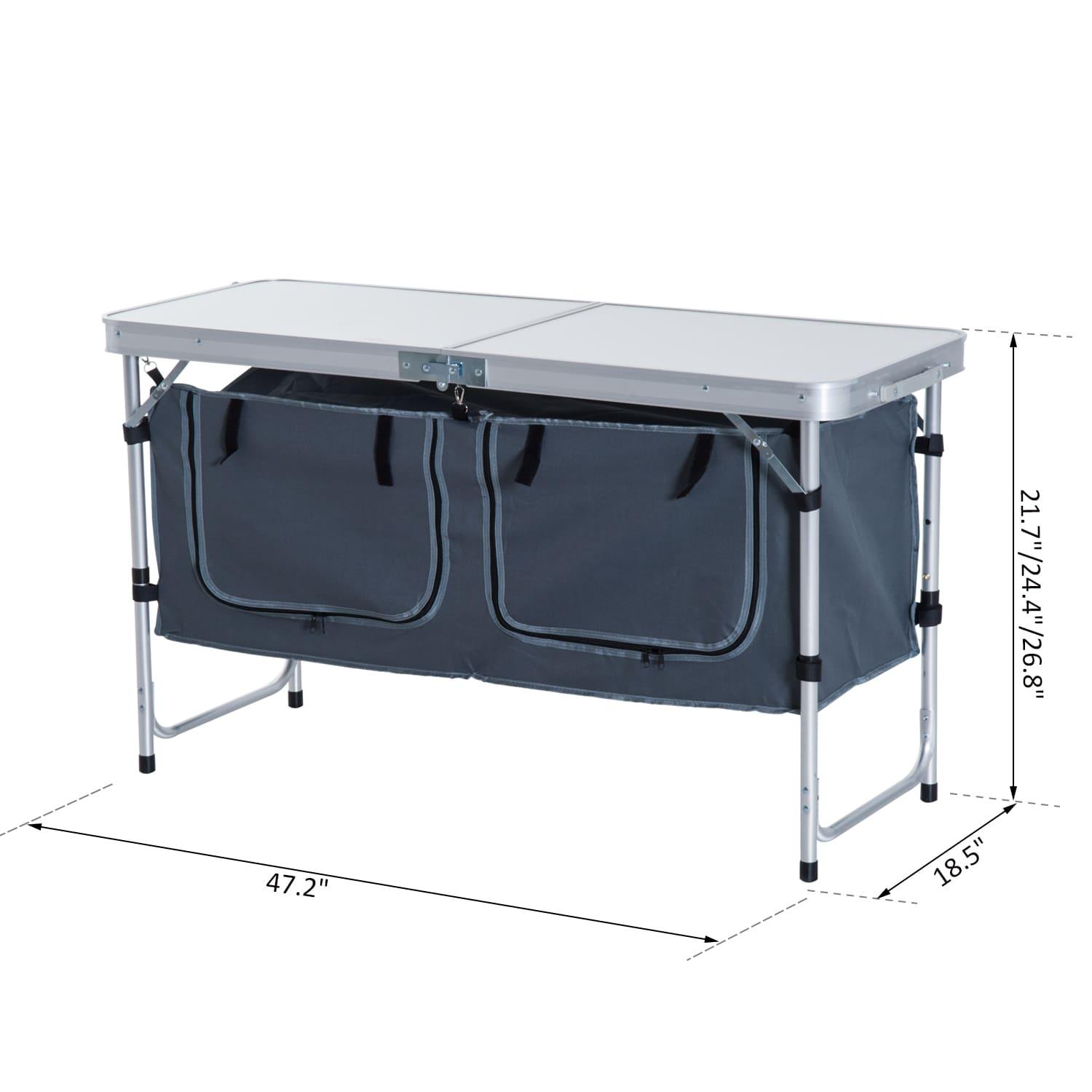 47.2'' Rectangular Adjustable Folding Table