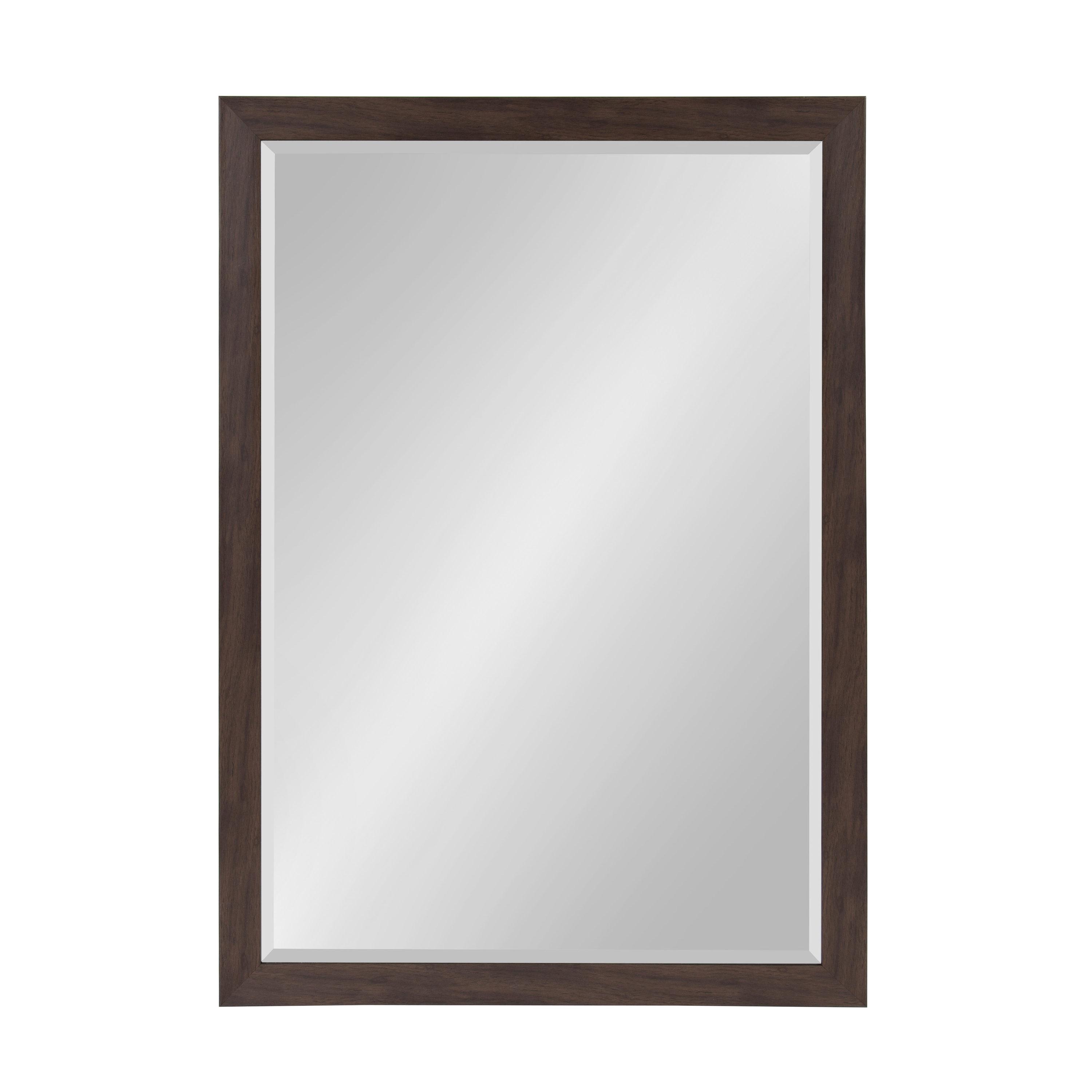 Walnut Brown Full Length Rectangular Wall Mirror