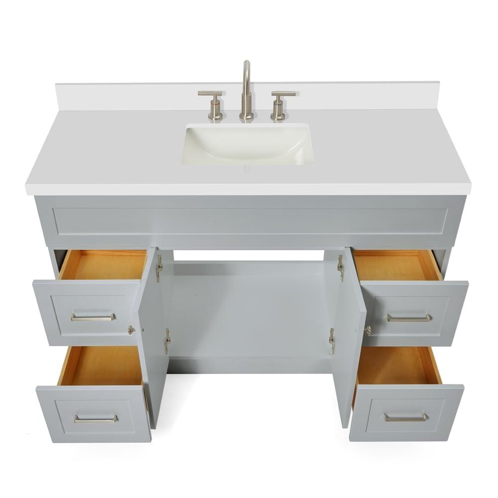 Ariel F055s-Wq-Vo Hamlet 55" Freestanding Single Basin Vanity Set - Grey