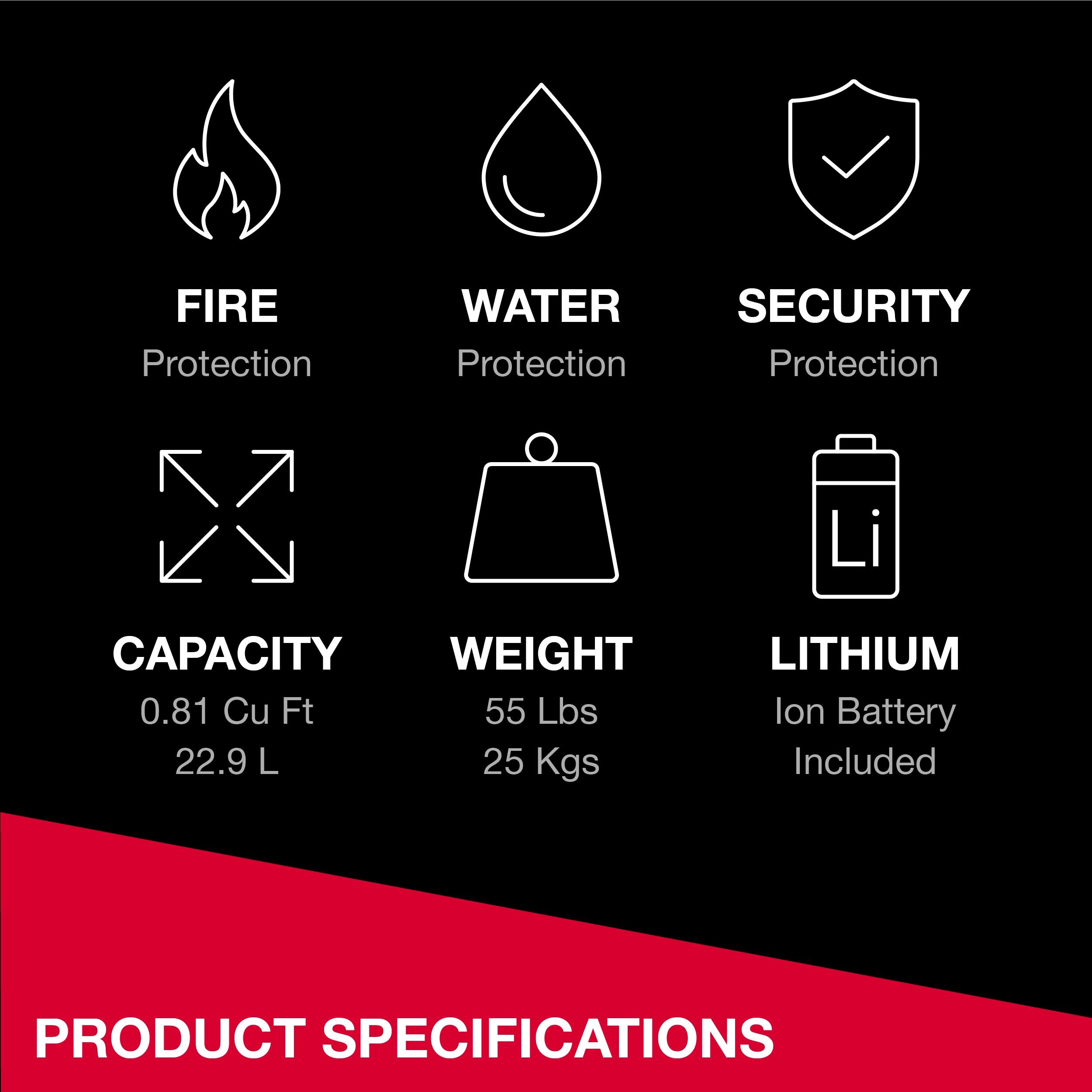 Sentry Safe Home Safe, Fire-Resistant, Water-Resistant with Combination Lock and Override Key
