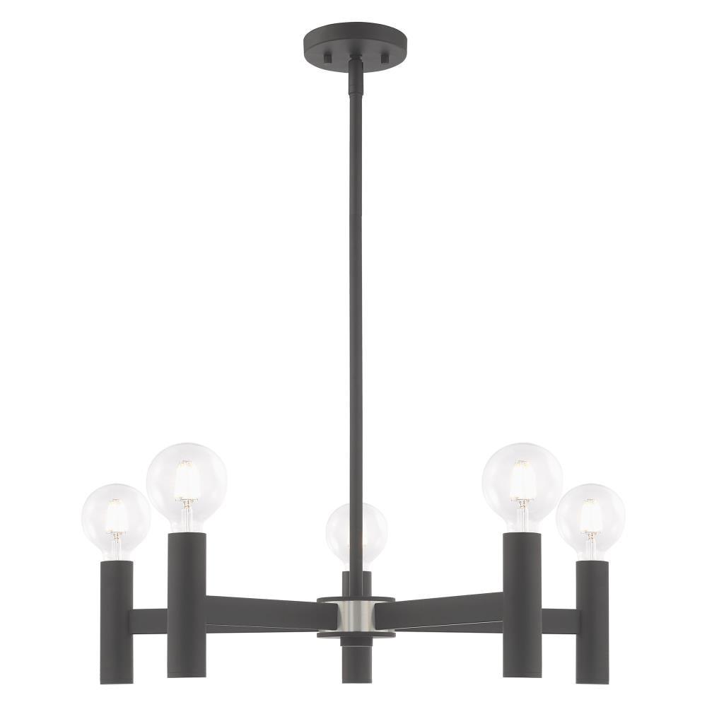 Livex Lighting - Copenhagen - 5 Light Chandelier in Mid Century Modern Style -