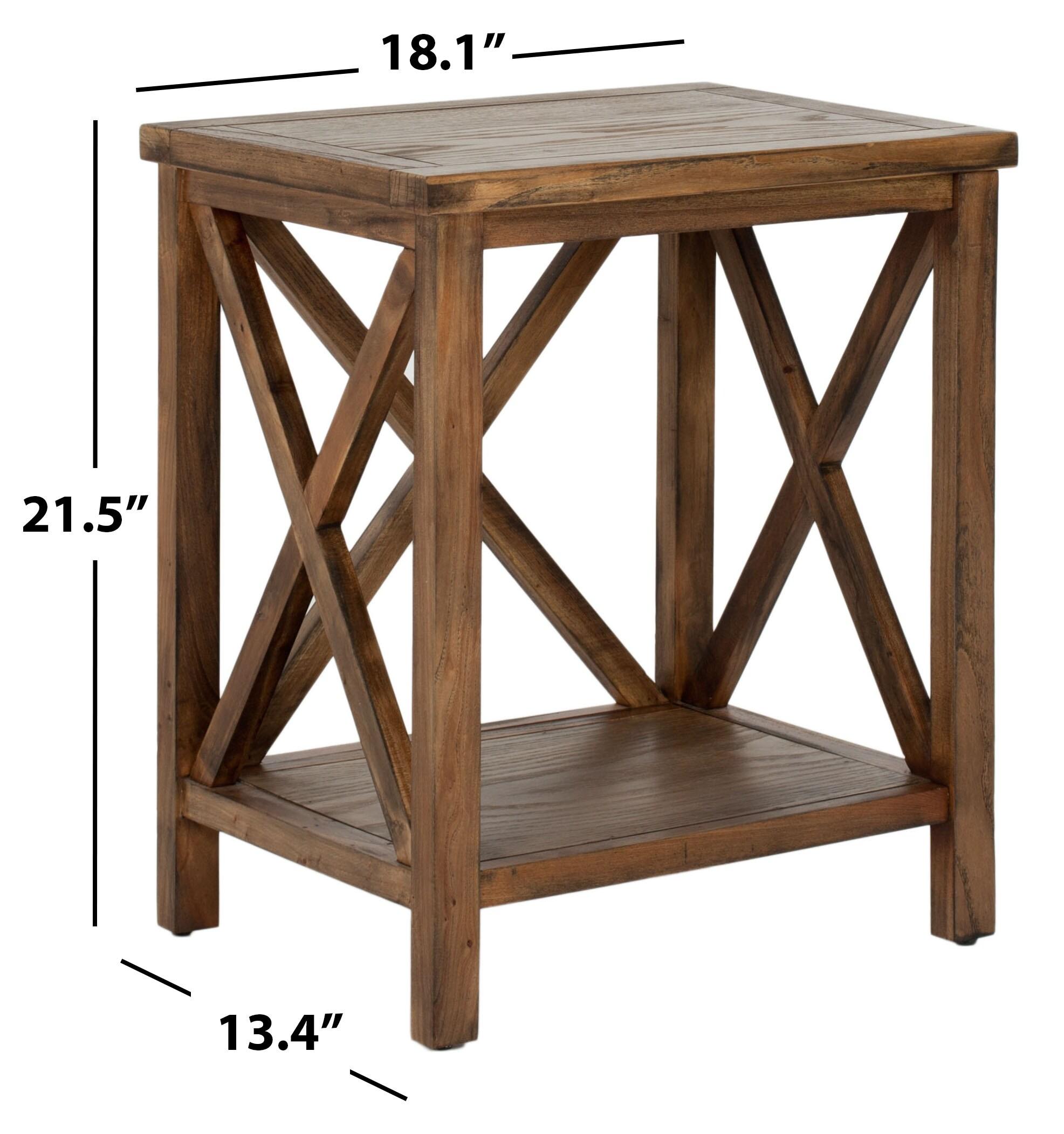 Candace End Table - Oak - Safavieh.