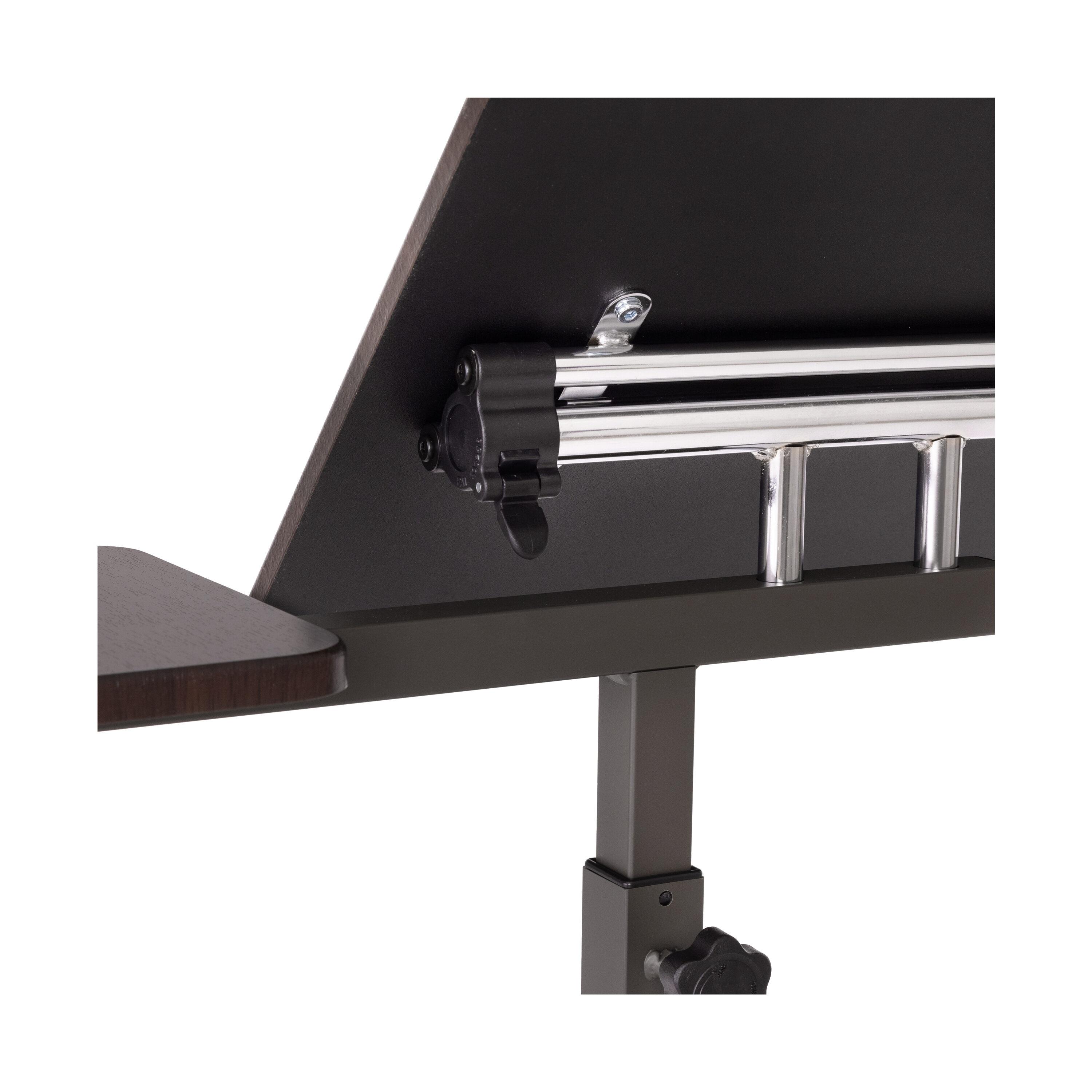 Seville Classics airLIFT Adjustable Height Rolling Tiltable Desk with Mouse Stand