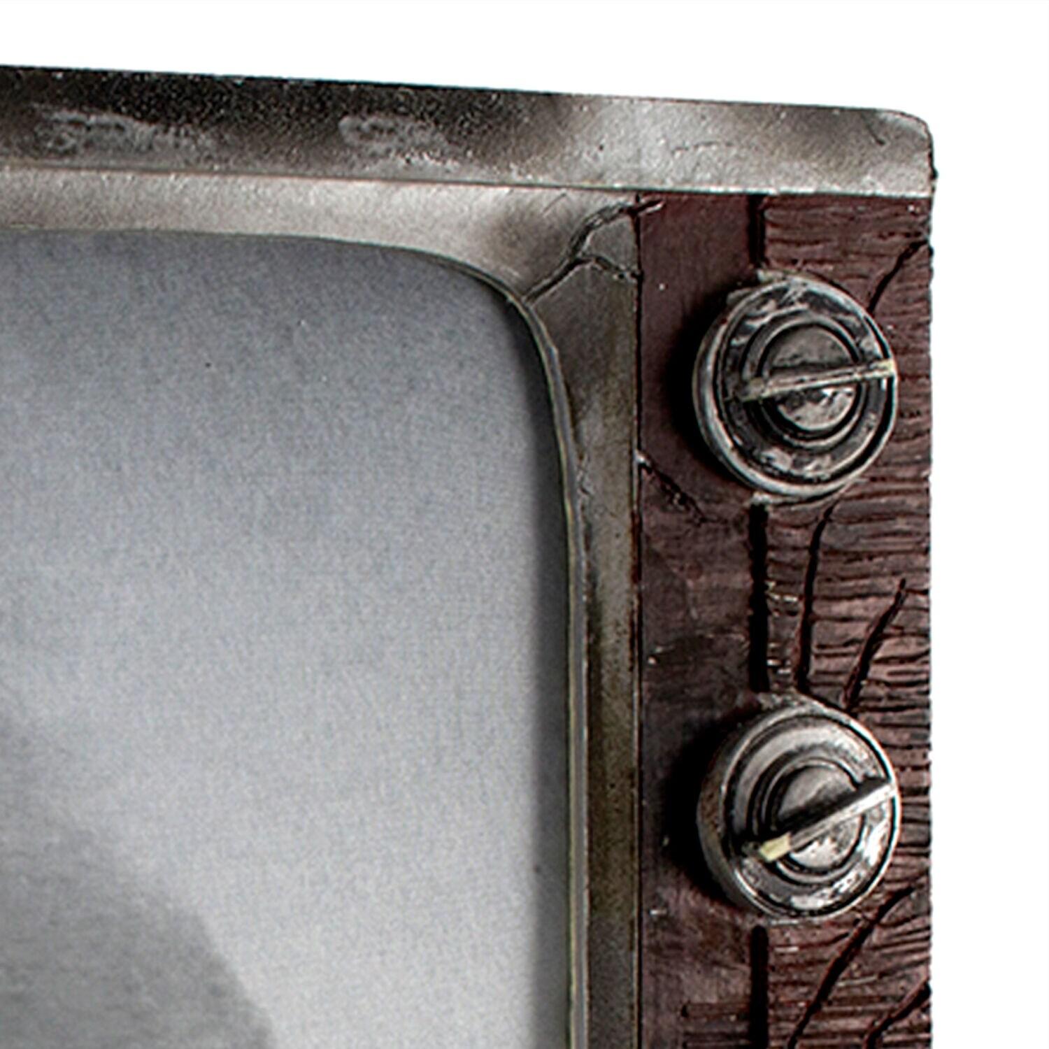 Haunted Hill Farm 11.8" H 4.7 lbs Haunted TV Animatronic White LED lights, Halloween Decor, HHHAUNTTV-1FLSA