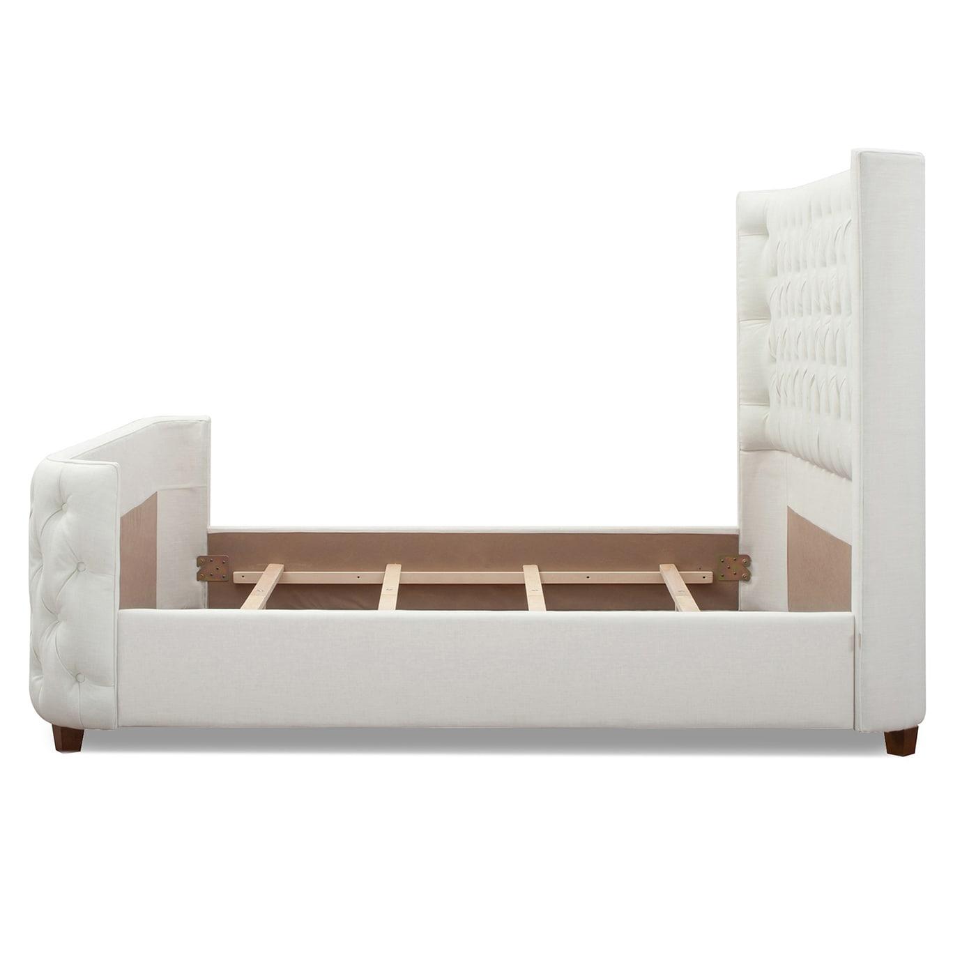 Brooklyn King Tufted Bed, Antique White