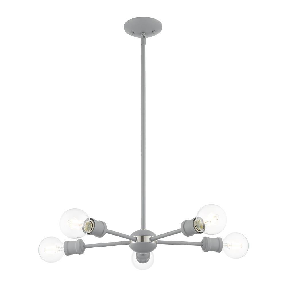 Livex Lighting Lansdale 5 - Light Chandelier in  Nordic Gray